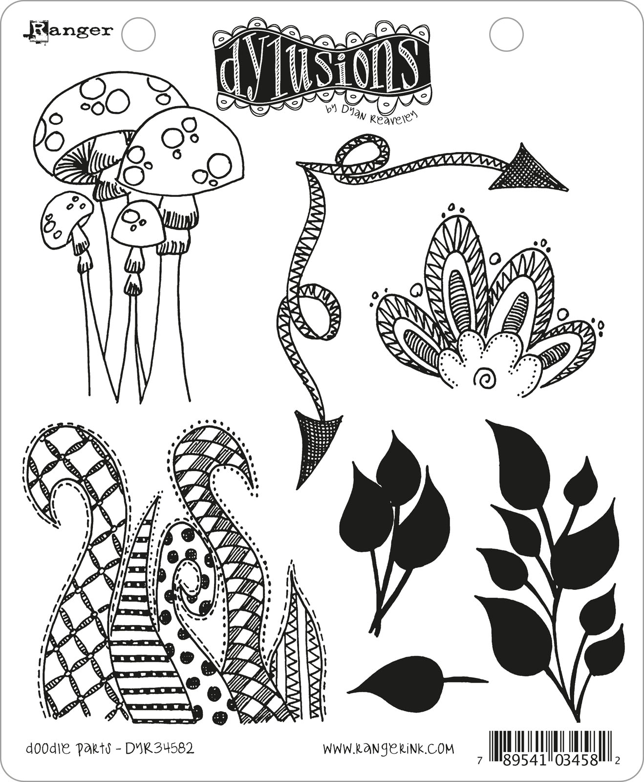 Ranger • Dylusions cling stamp Doodle parts