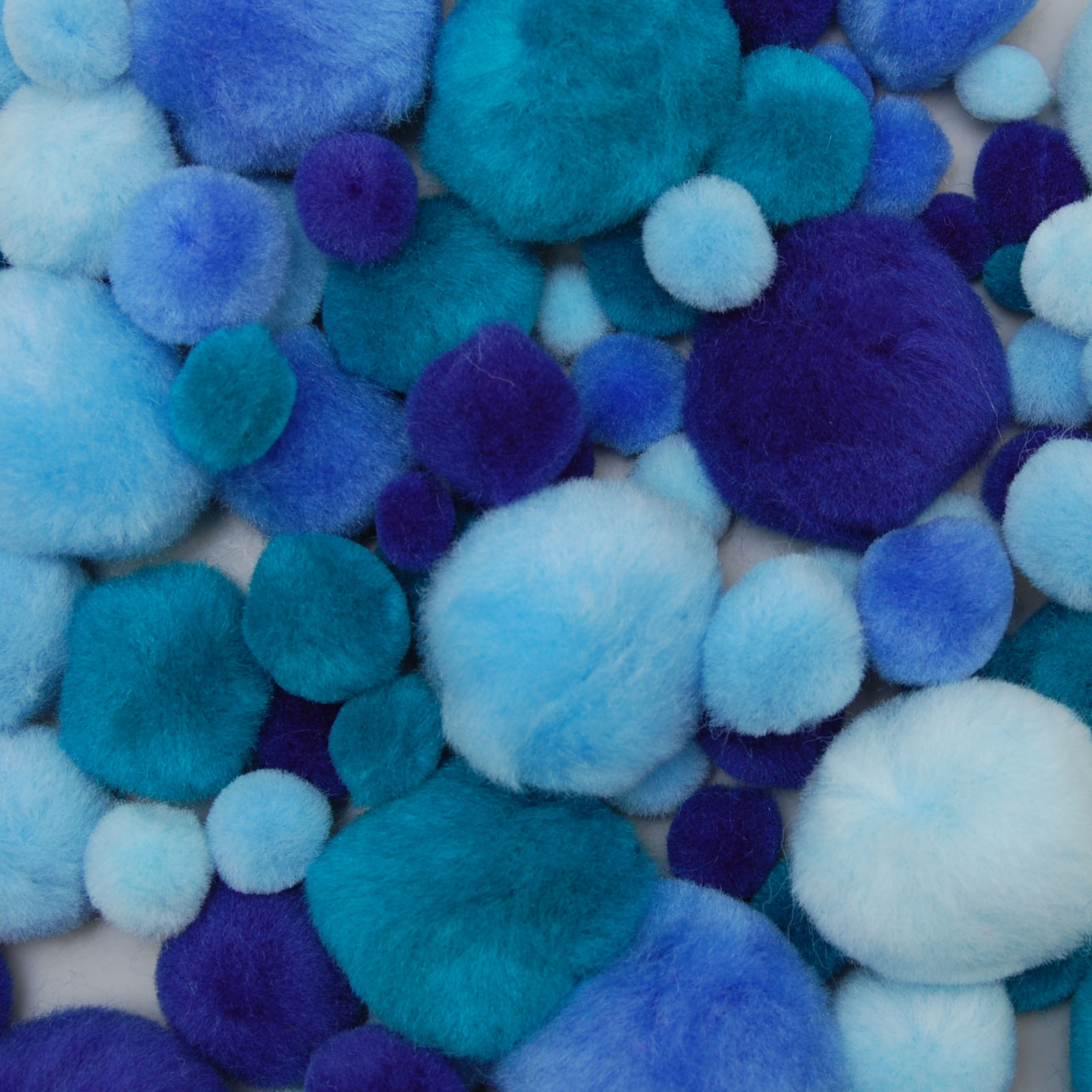 Vaessen Creative • Pompon 10-40mm 100pcs Blue