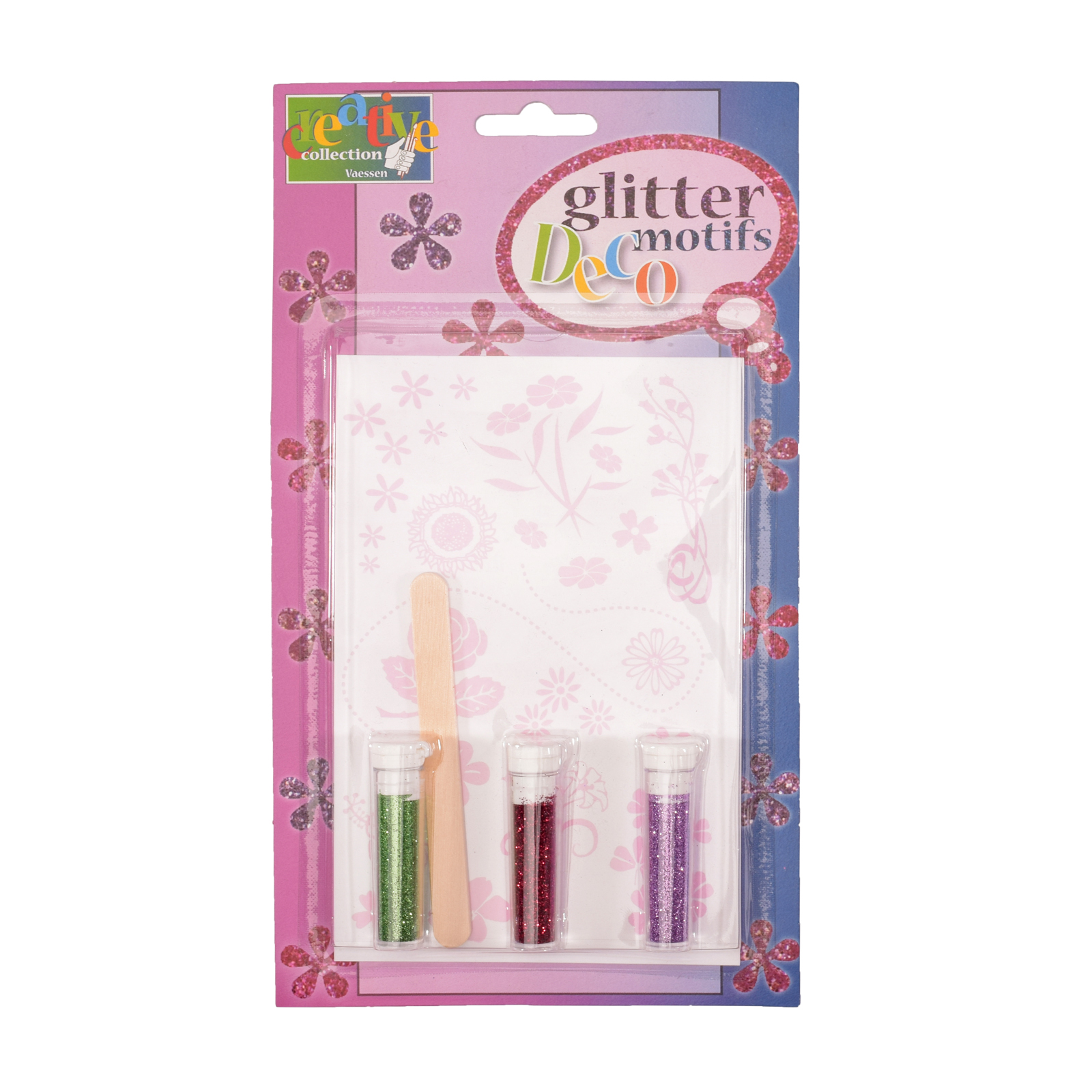 Vaessen Creative • Rubbelsticker + 3x Glitter Pflanzen-Blumen