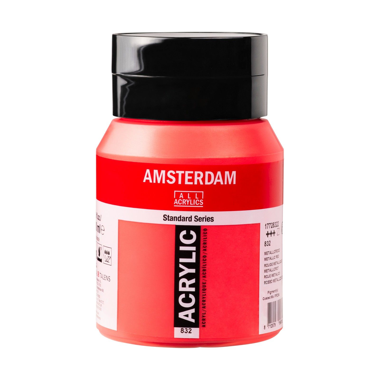 Amsterdam • Standard Series Acrylverf Pot 500ml Metallicrood 832
