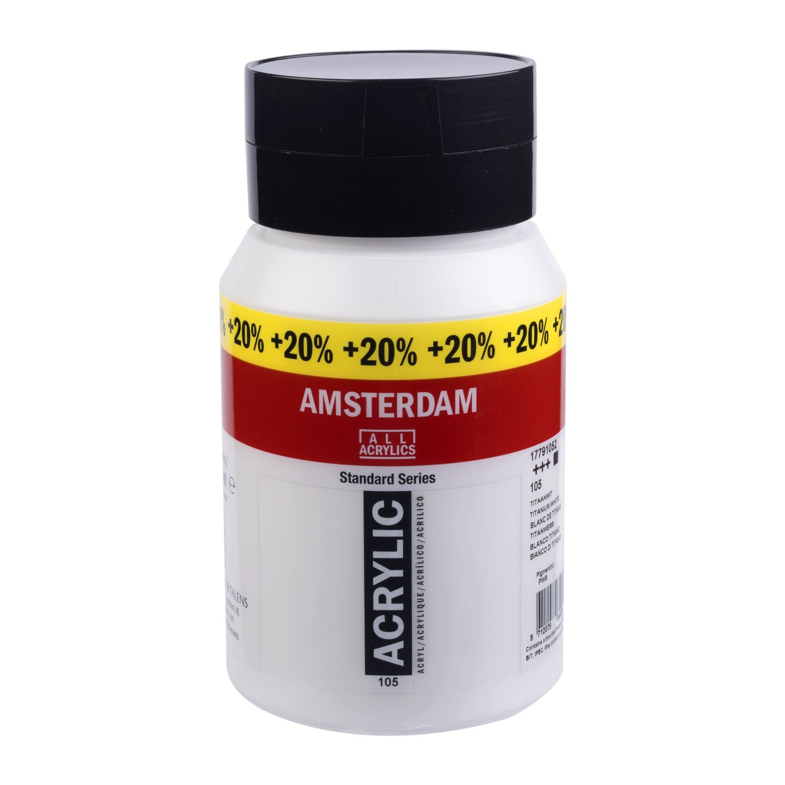 Amsterdam • Standard Series Acrylverf Pot 600ml Titaanwit 105