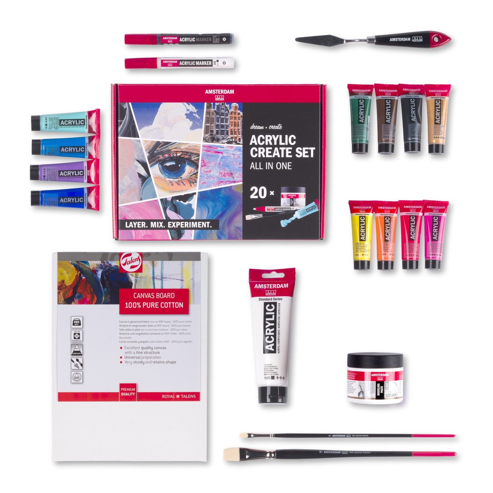 Amsterdam • Acrylics Create Set, 20-piece set