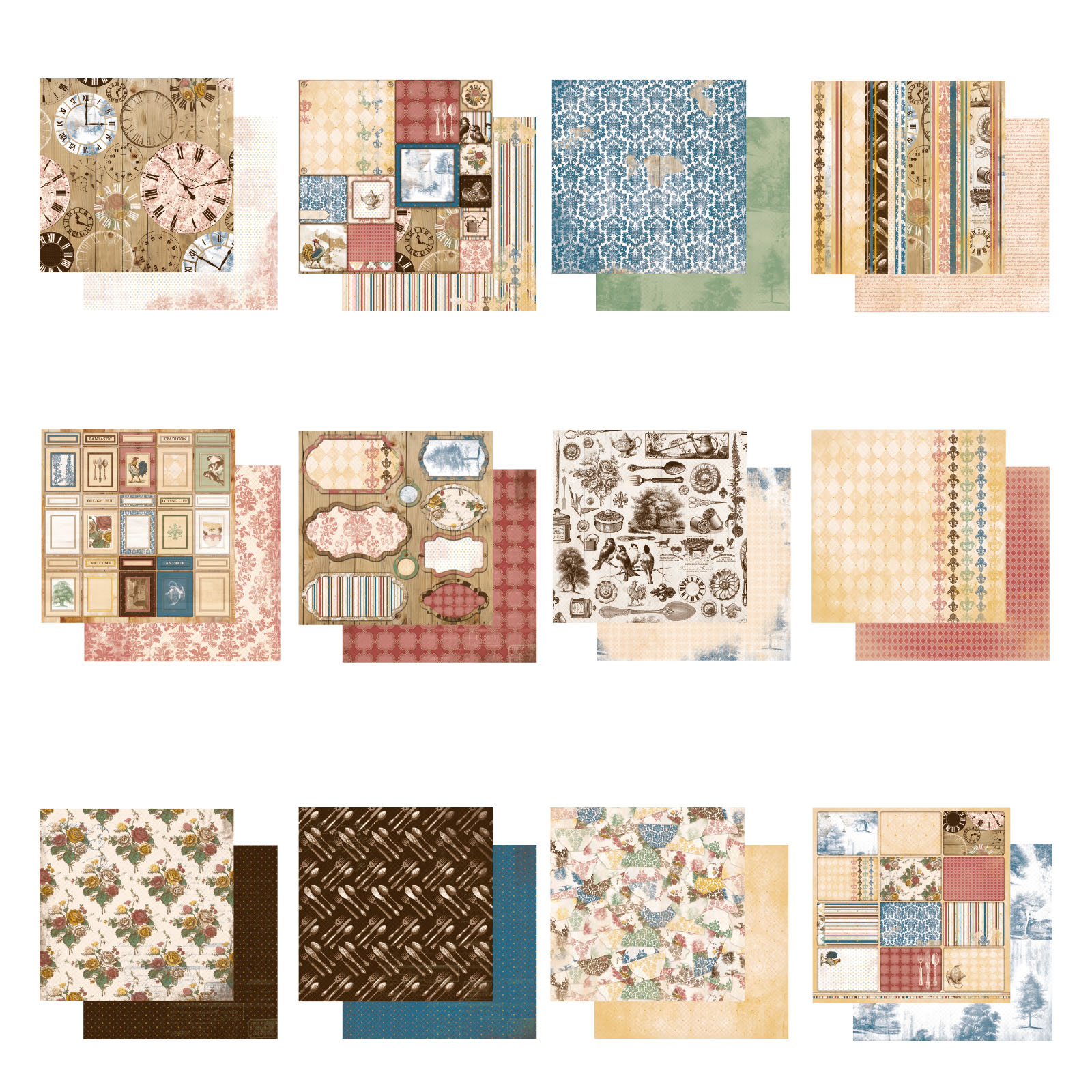 Bo Bunny • Provence 12x12" assortiment 12x10pcs