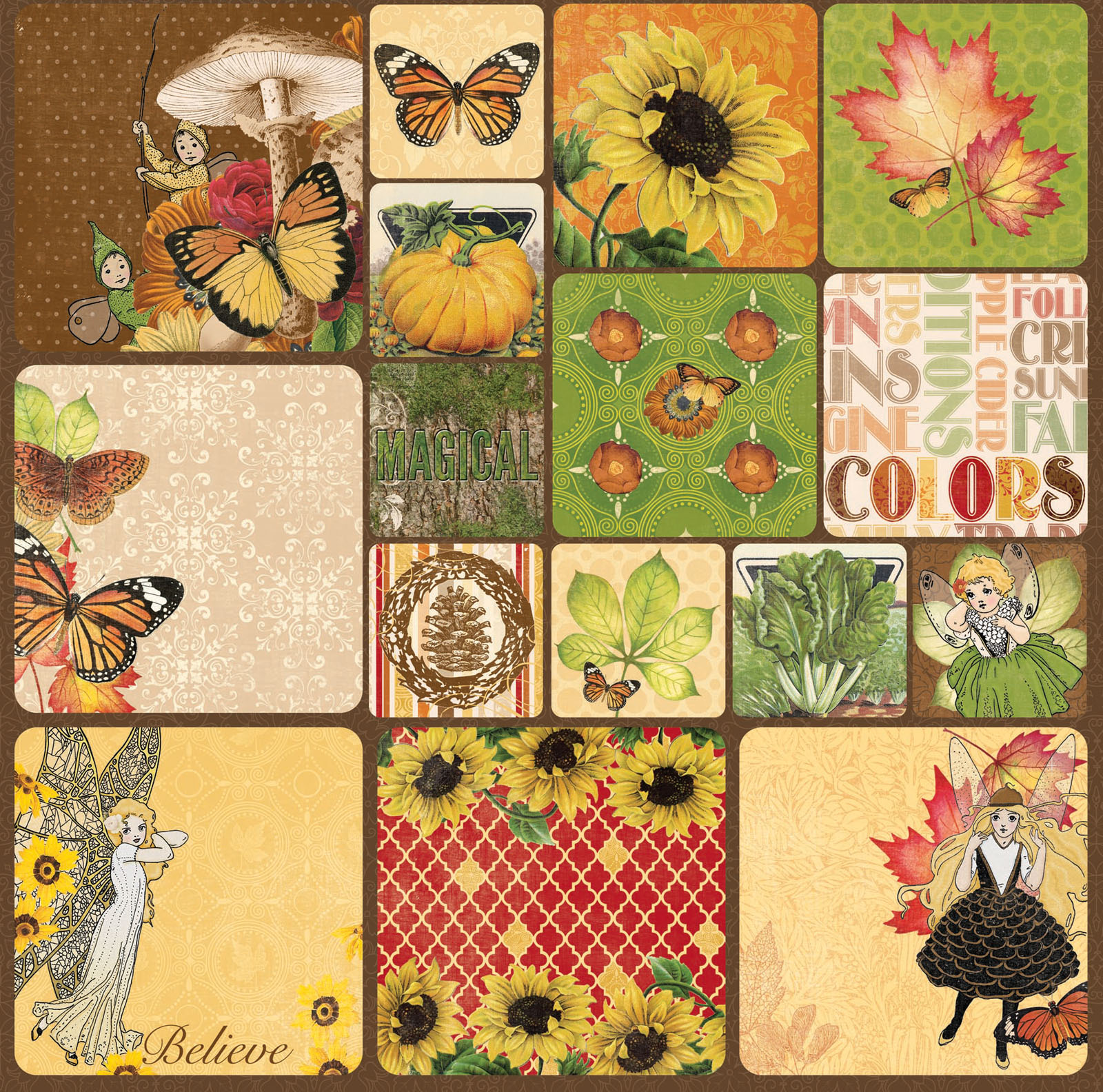 Bo Bunny • Enchanted Harvest 12x12" Traditions paper