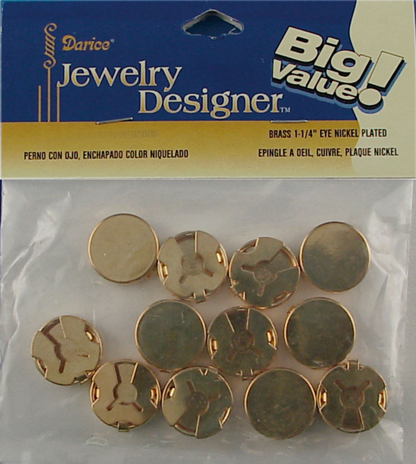 Darice • Buttons 17 mm. gold 12 pcs