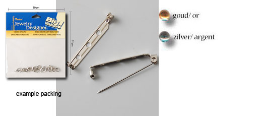 Jewelry findings • Brooch pin silver 32mm