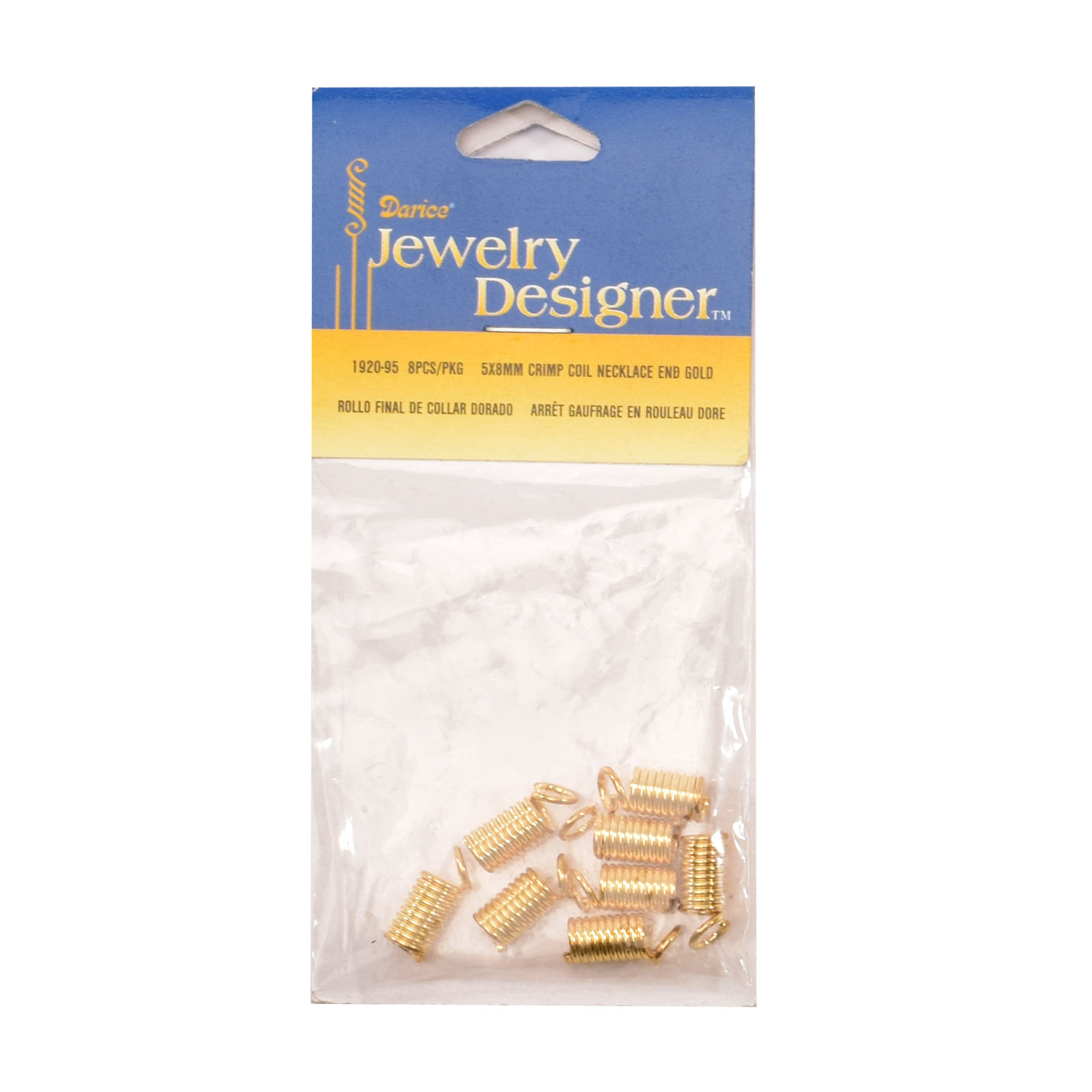 Darice • Stahlfeder f. Kettenende Gold 8pcs