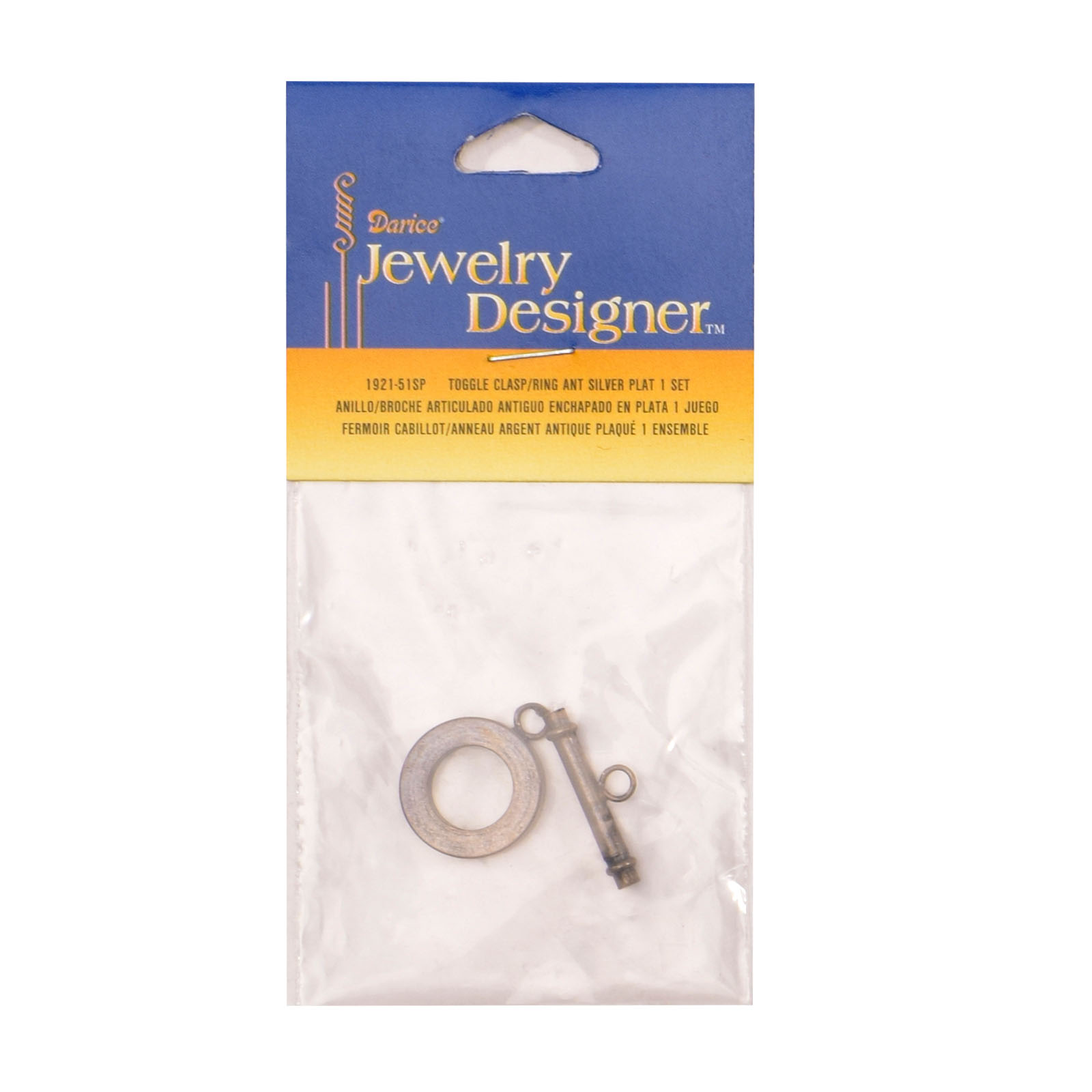 Darice • Toggle clasp ring antique silver