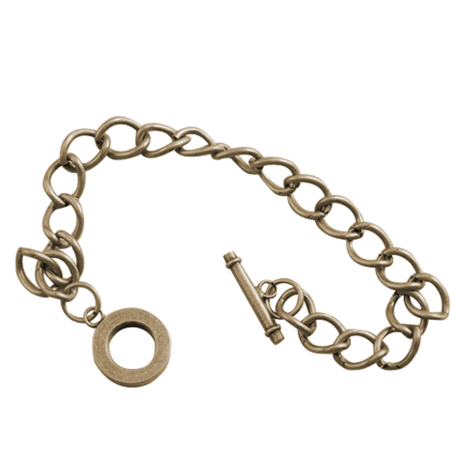 Darice • Chain bracelet w/toggle x1 ant. brass plated