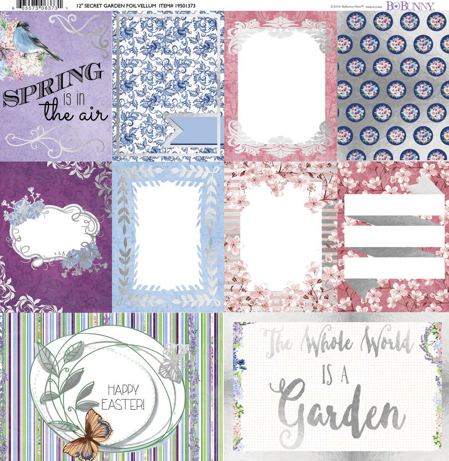 Bo Bunny • Secret gardenfoil vellum paper