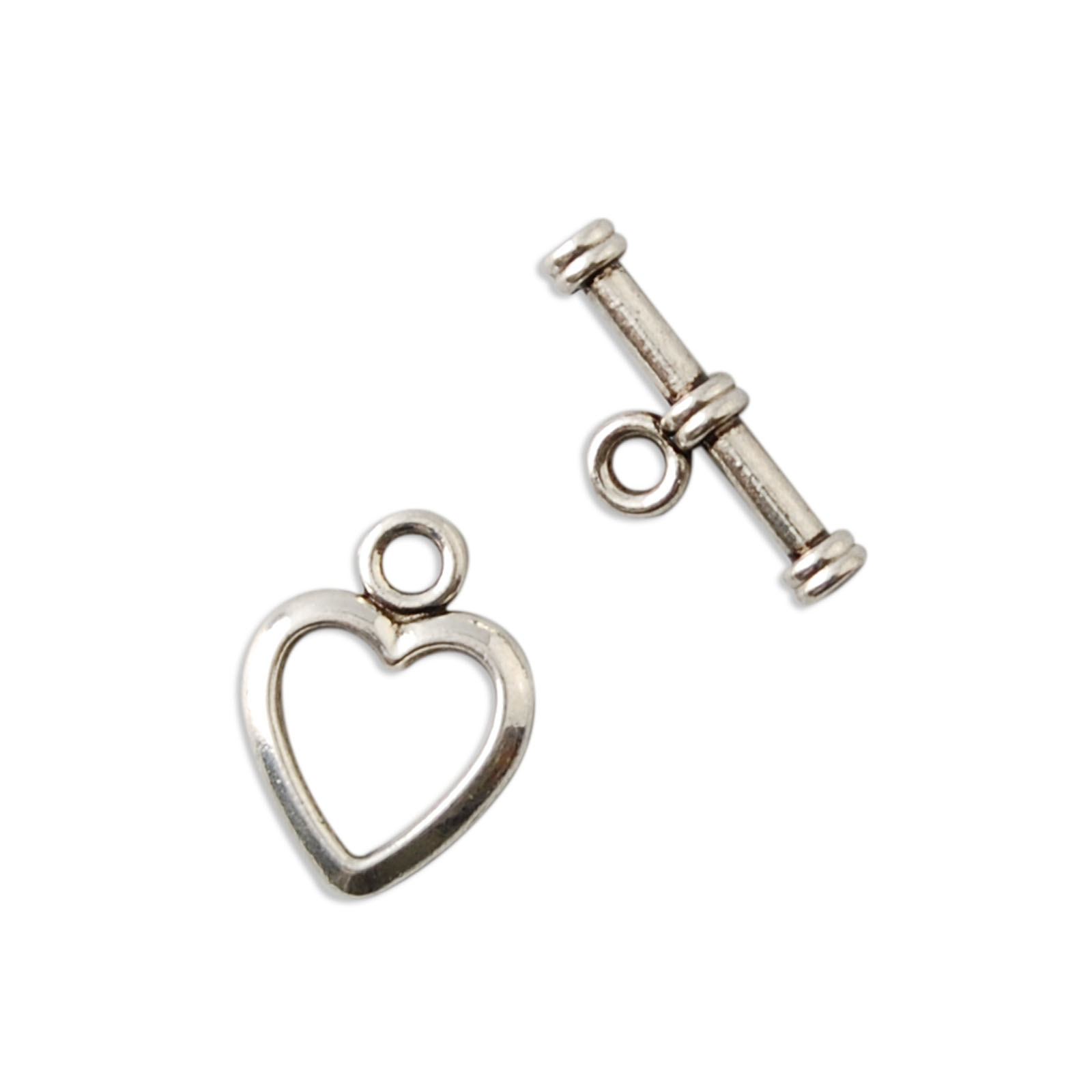 Vaessen Creative • Clasp, rod & heart 20x16mm silver