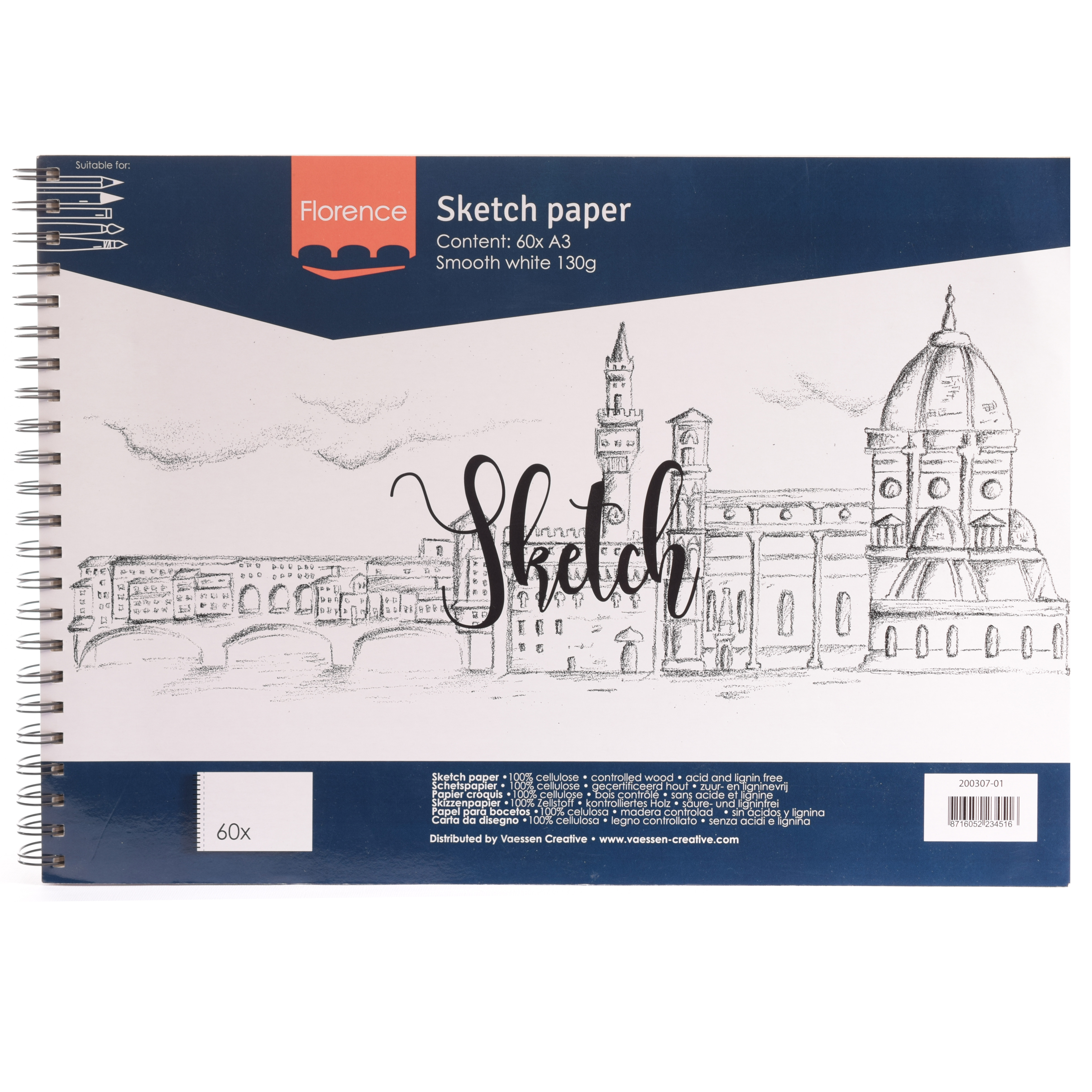 Florence • Papel Para Bocetos 130g 60x