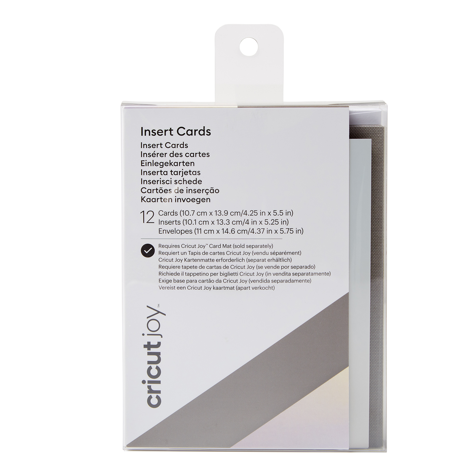 Cricut Joy • Insert Cards Gris Or Metallique 13,9x10,7cm 12 feuilles