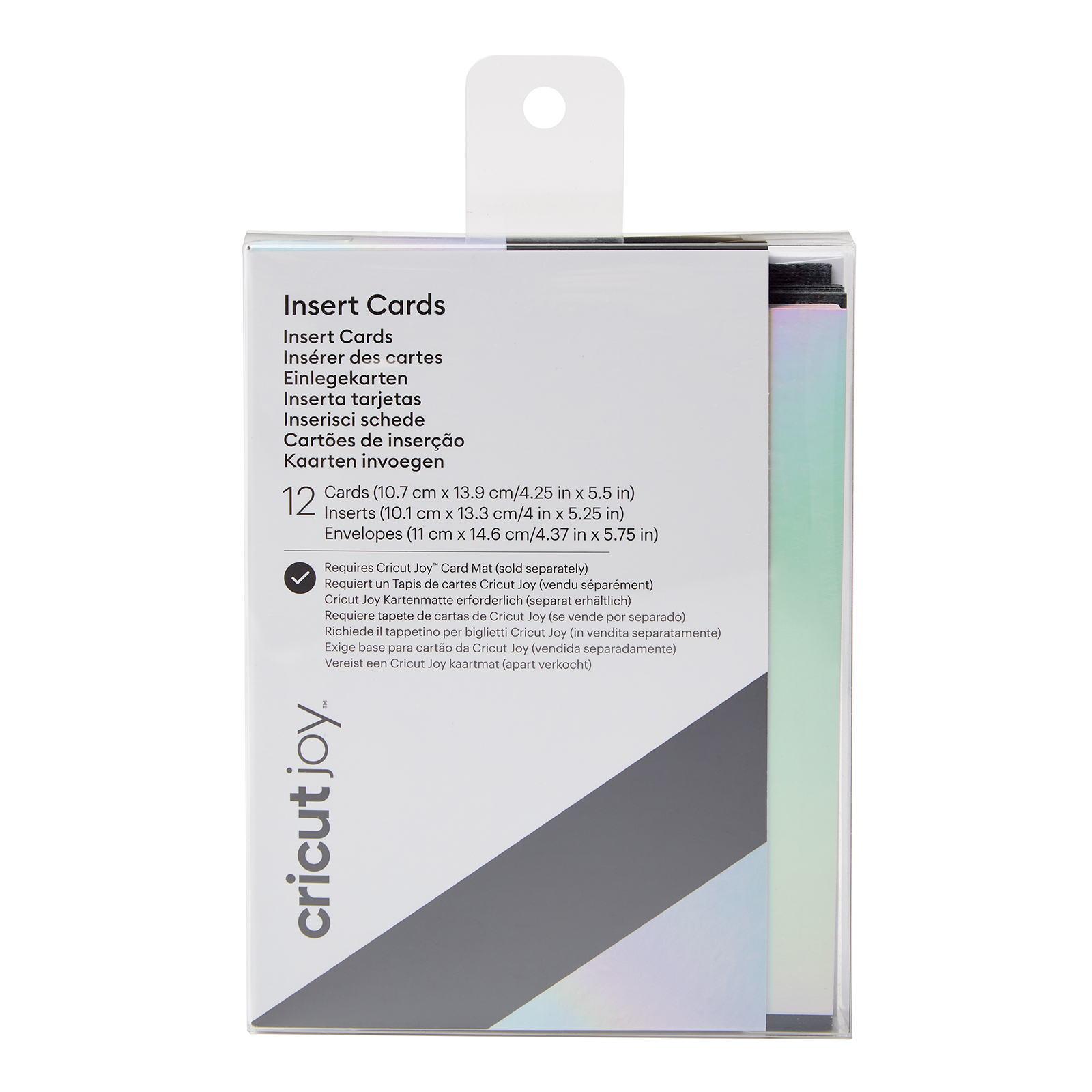Cricut Joy • Insert Cards Black Silver Holografic 5.5x4.25" 12 sheets