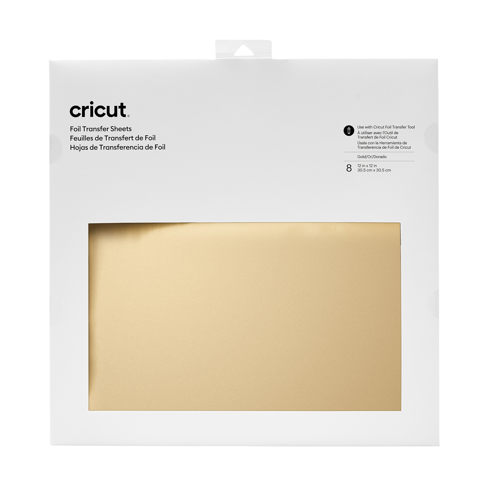 Cricut • Transfer Foil Sheets 30x30cm 8 Hojas Dorado