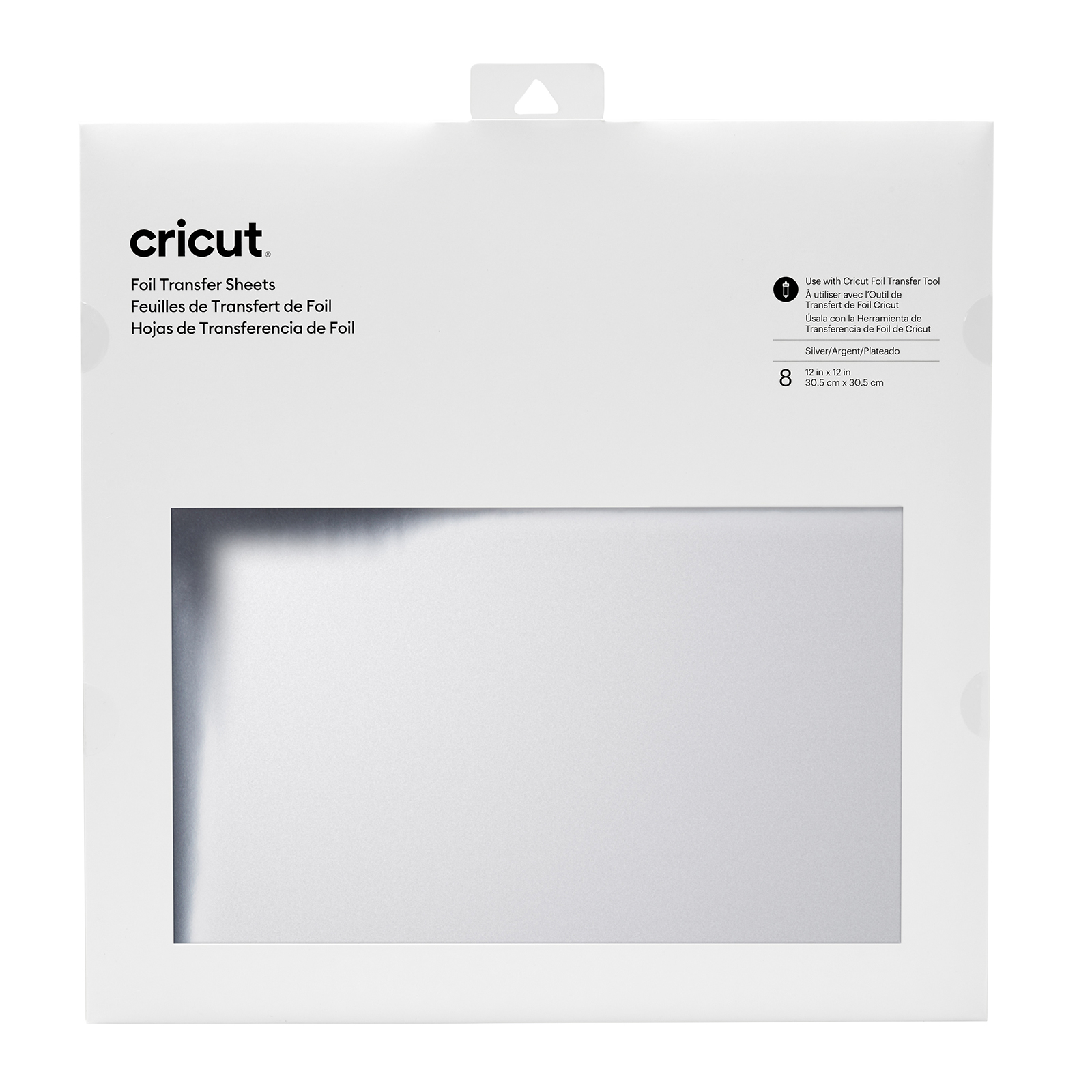 Cricut • Fogli di pellicola Transfer 30x30 cm 8 fogli Argento