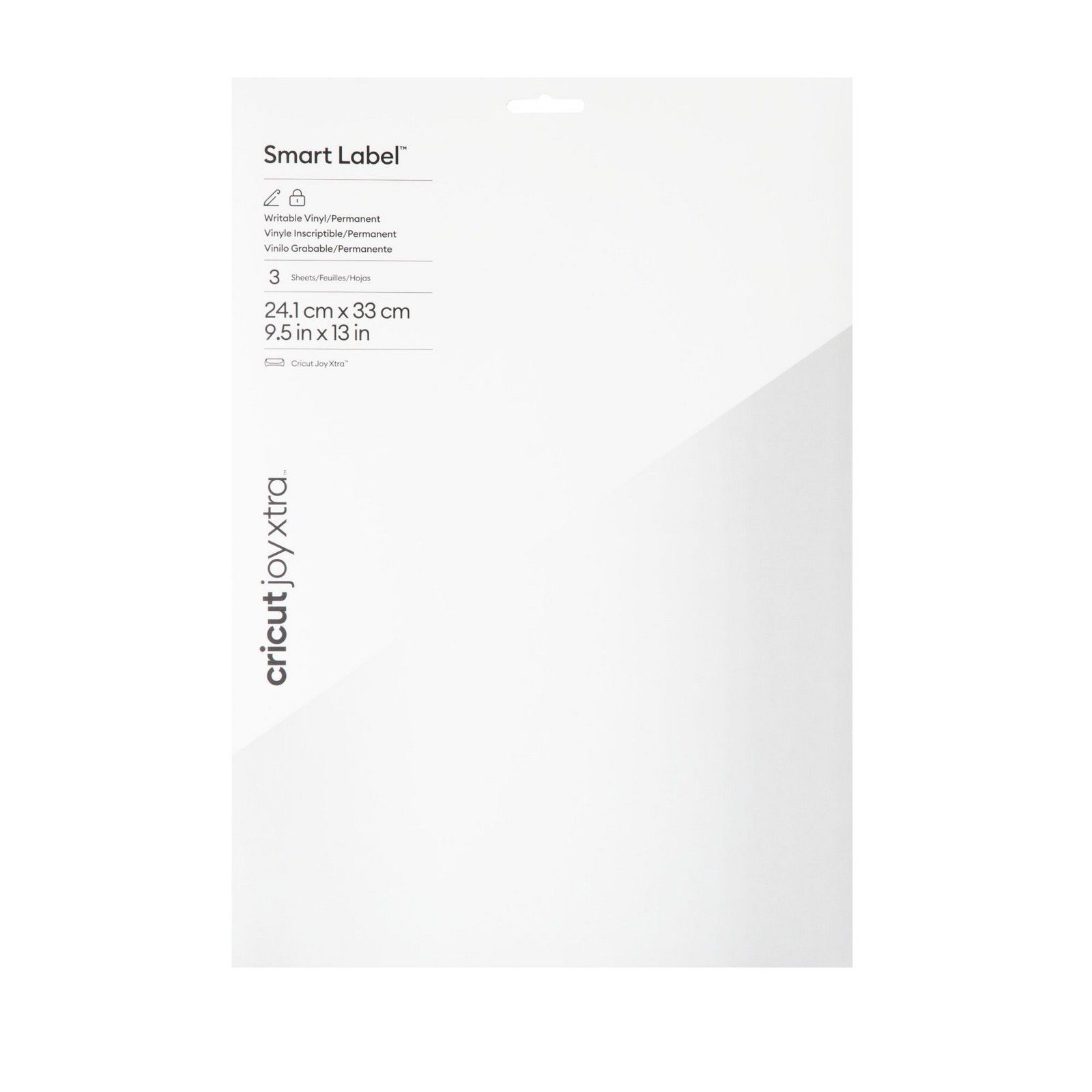 Cricut Joy Xtra • Smart Label Writable 9.5x13 Inch White 3pcs