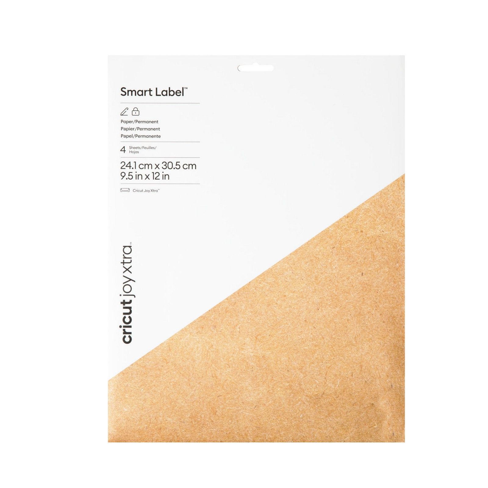 Cricut Joy Xtra • Smart Label Writable 9.5x12 Inch Kraft Brown 4pcs