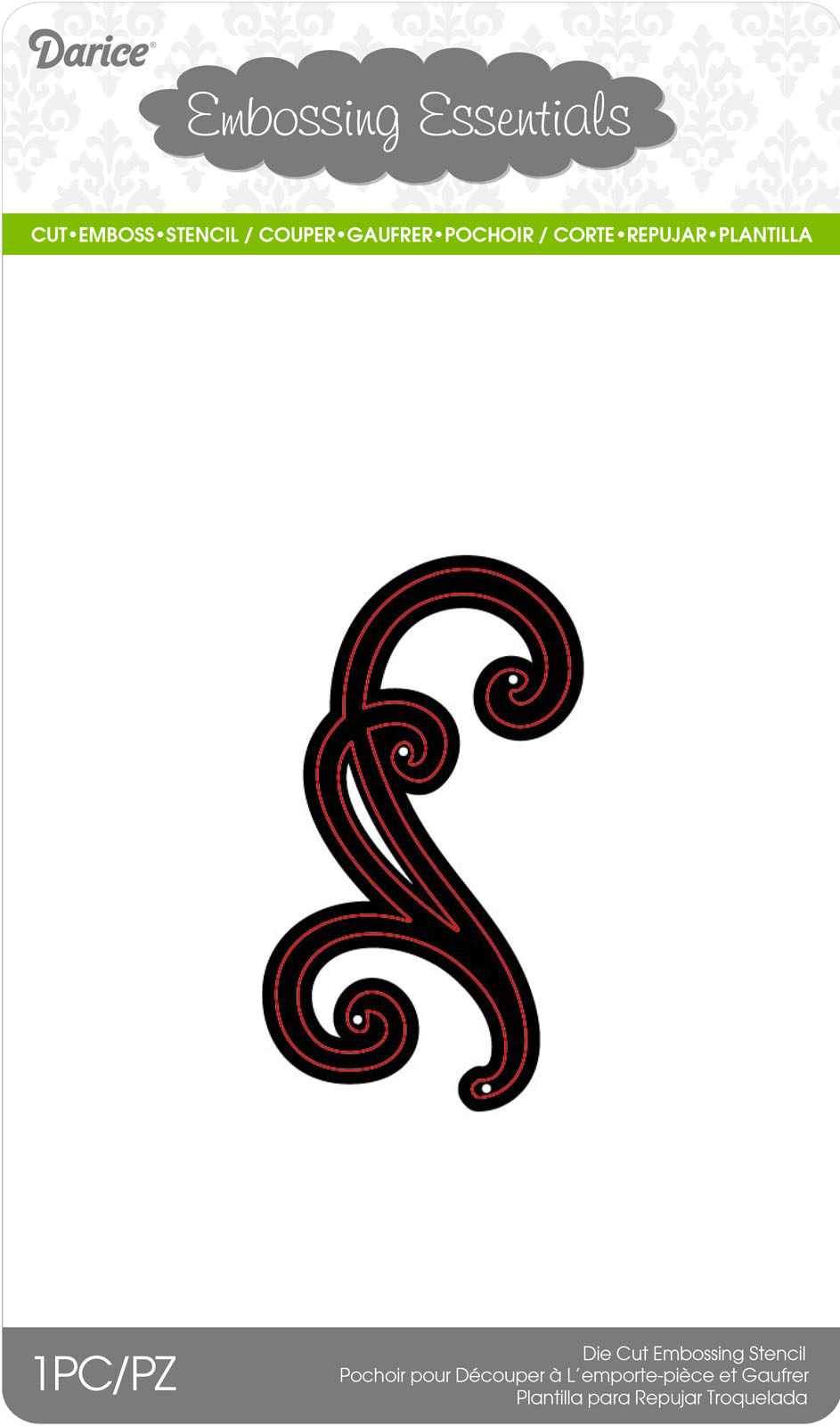 Darice • Die Cut Stencil Small Swirl 46x80mm