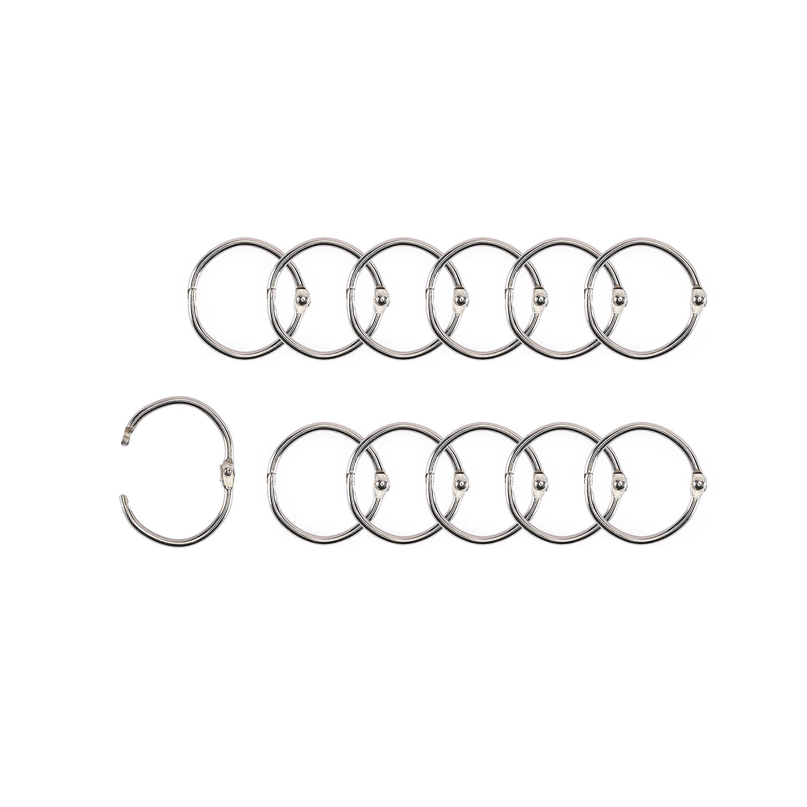Vaessen Creative • Book Binding Rings 25mm Silver 12pcs