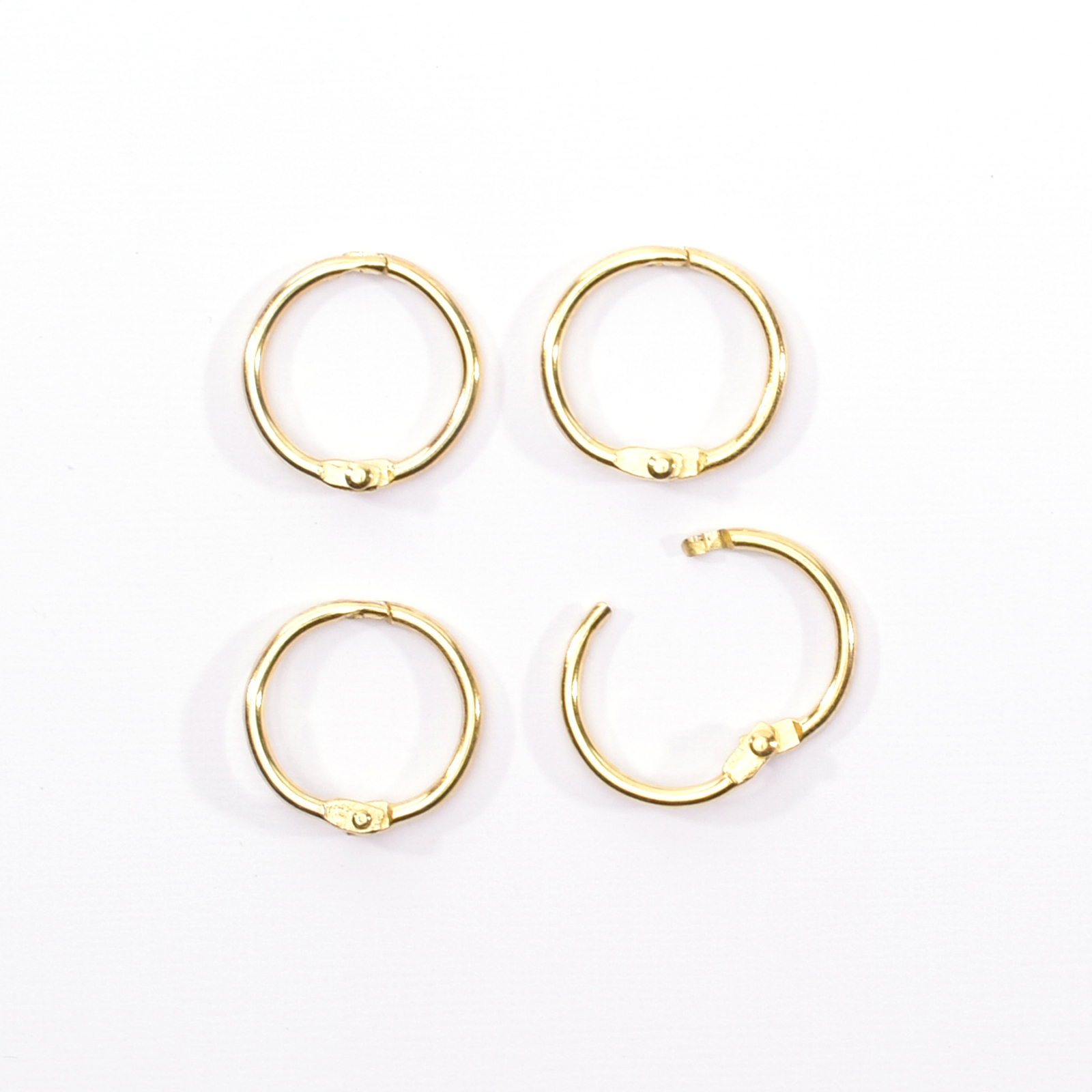 Vaessen Creative • Anelli per Rilegatura 20mm 12pcs Oro
