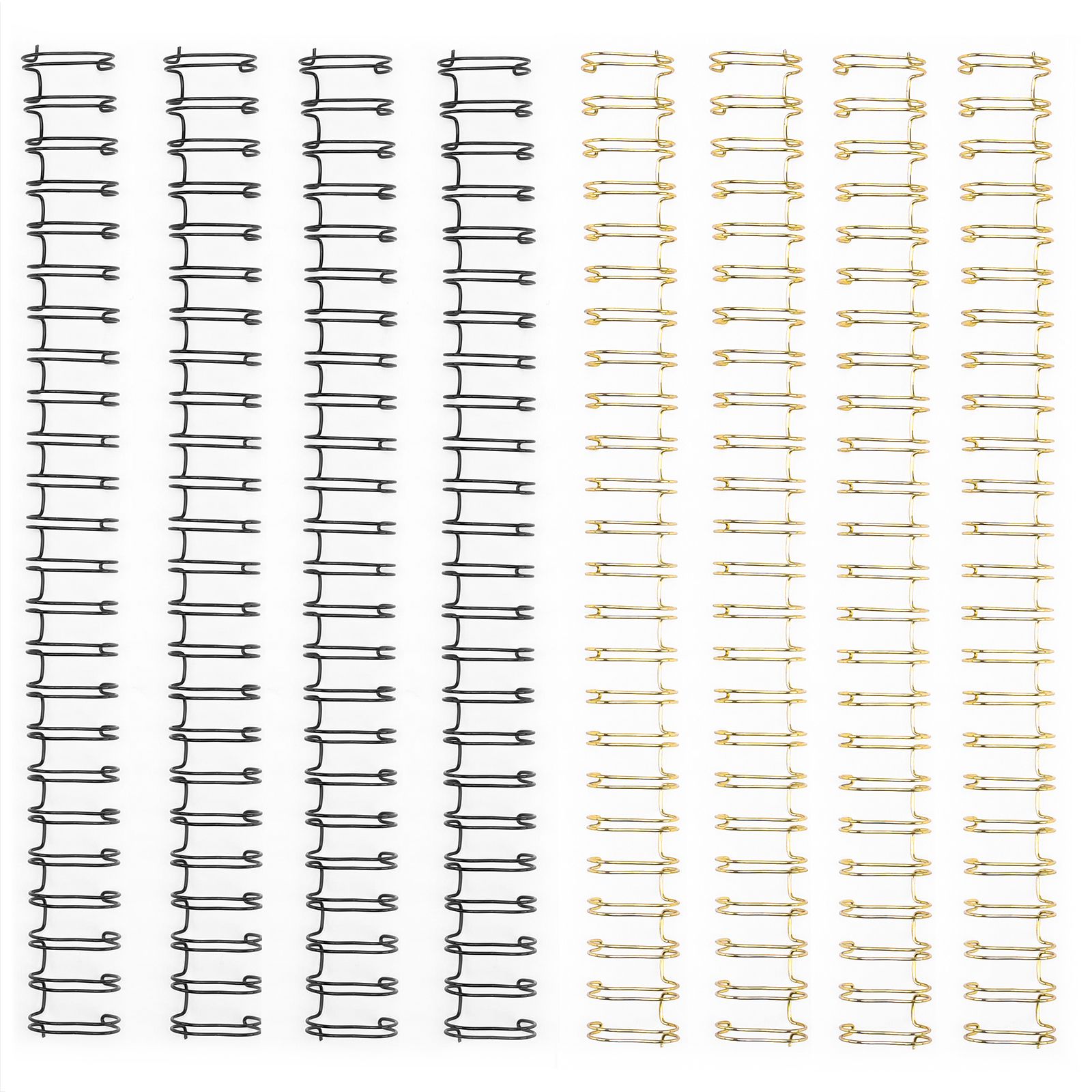 Vaessen Creative • Bind Easy Metalen Bindruggen 16mm 2:1 Zwart & Goud 8st.