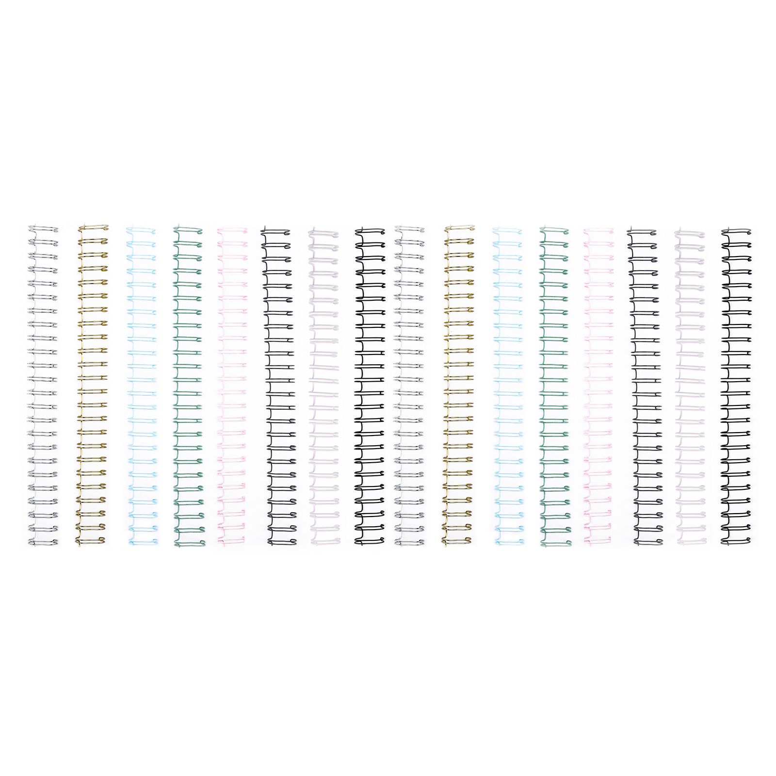 Vaessen Creative • Bind Easy Metalen Bindruggen 16mm 2:1 Regenboog Mix 16st.
