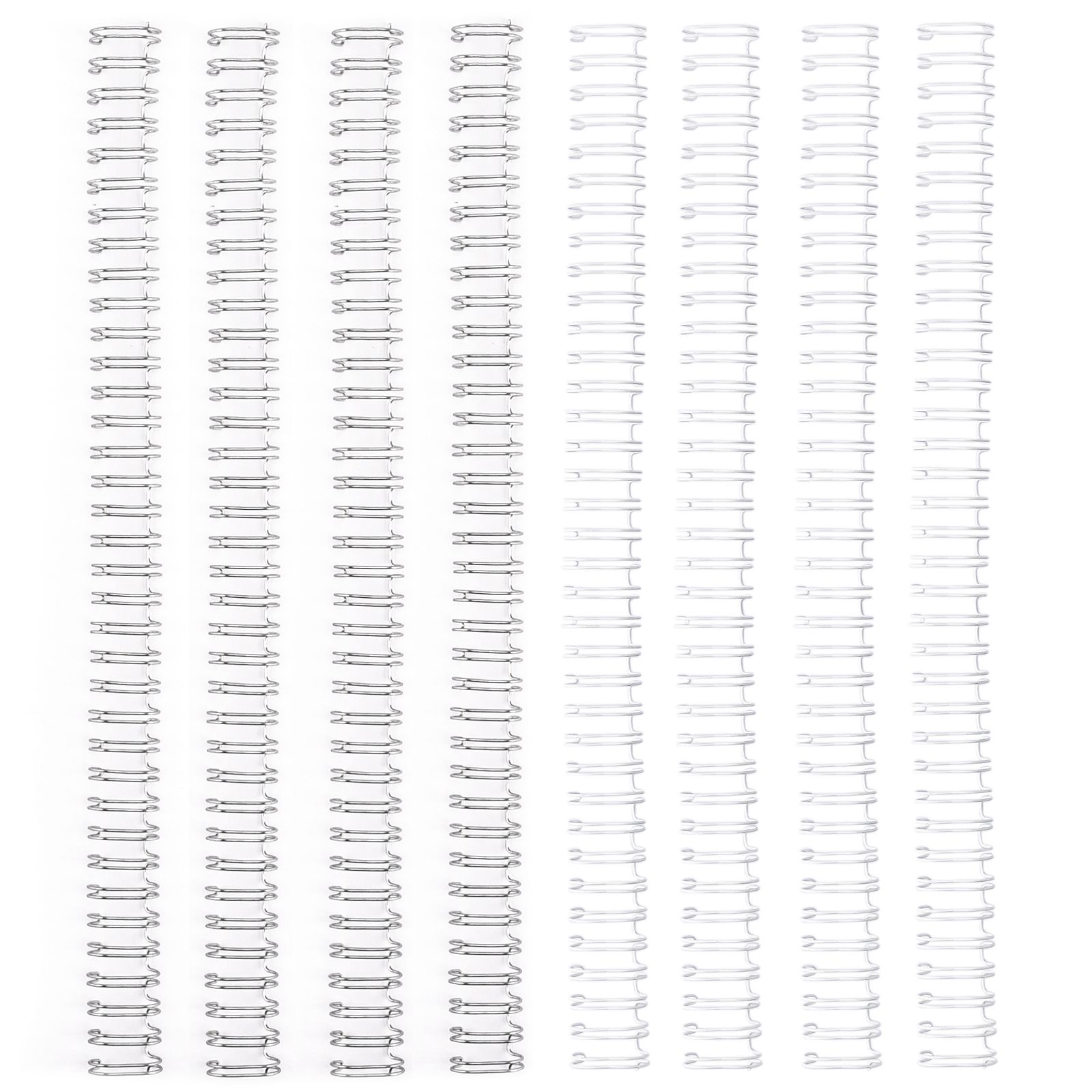 Vaessen Creative • Bind Easy Metalen Bindruggen 13mm 3:1 Wit & Zilver 8st.