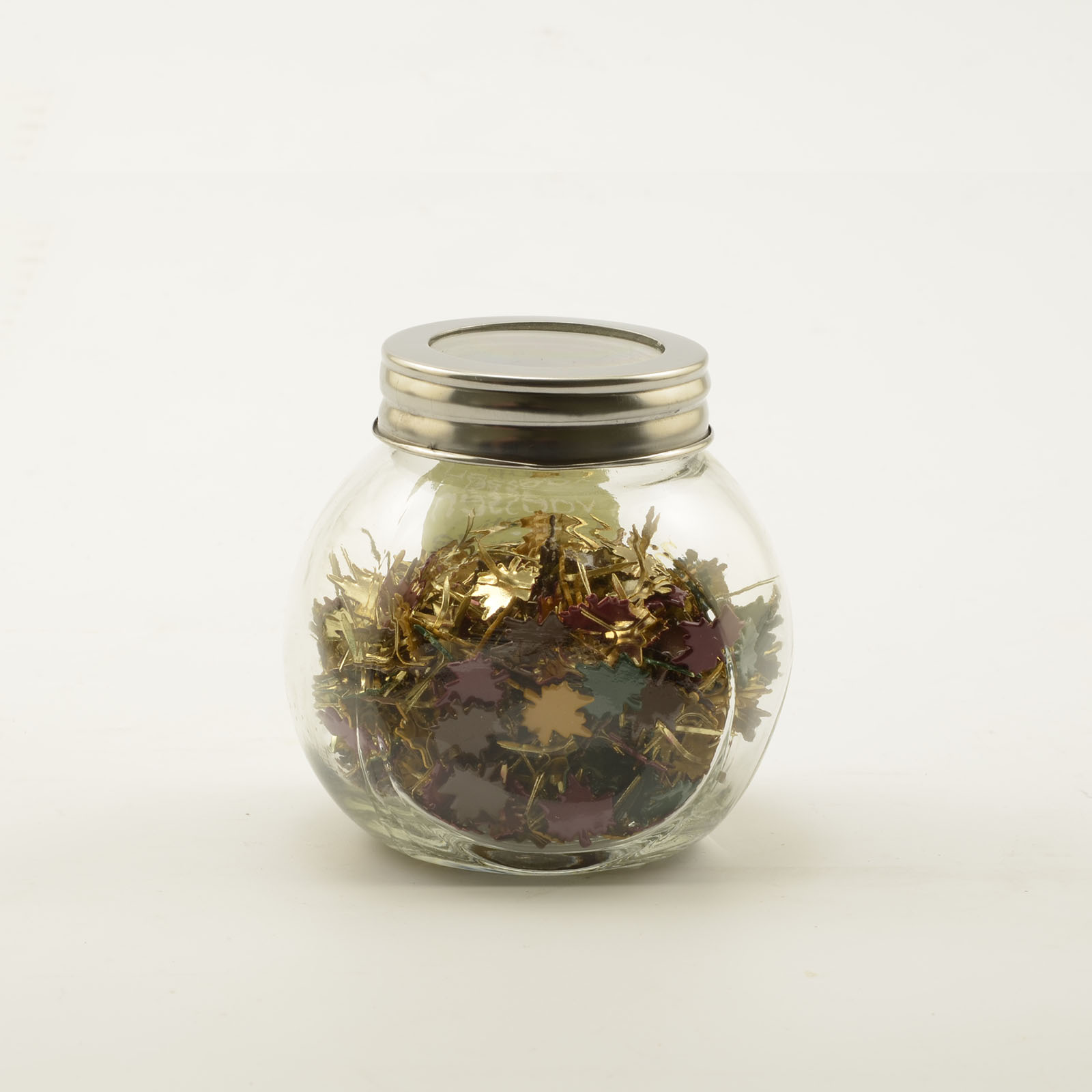 Vaessen Creative • Brads in jar 100g Leaf Metallic