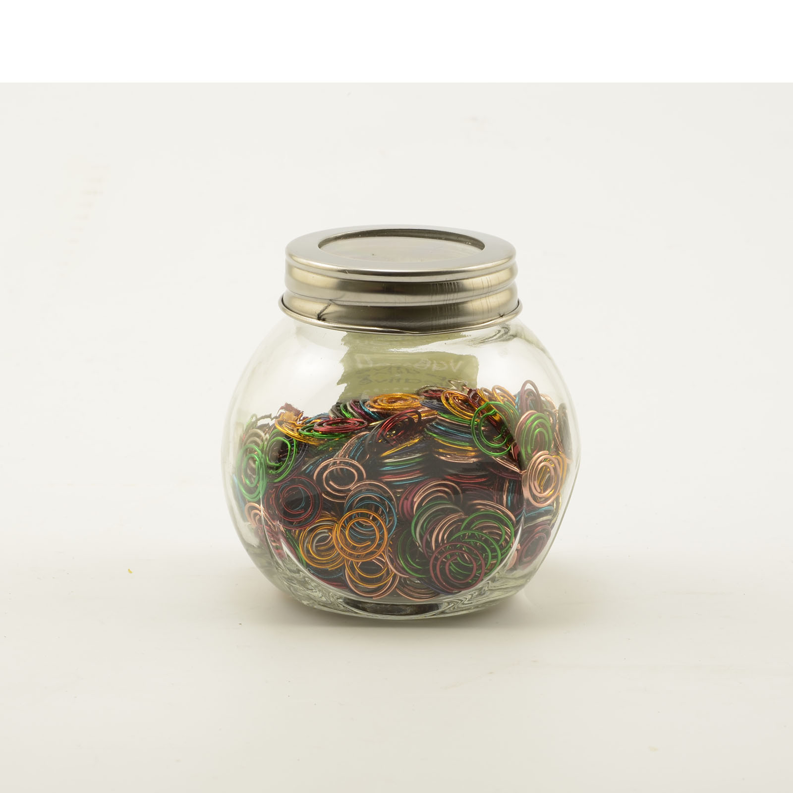 Vaessen Creative • Paper Clips In Jar 200g +/-724piezas Round Metallic