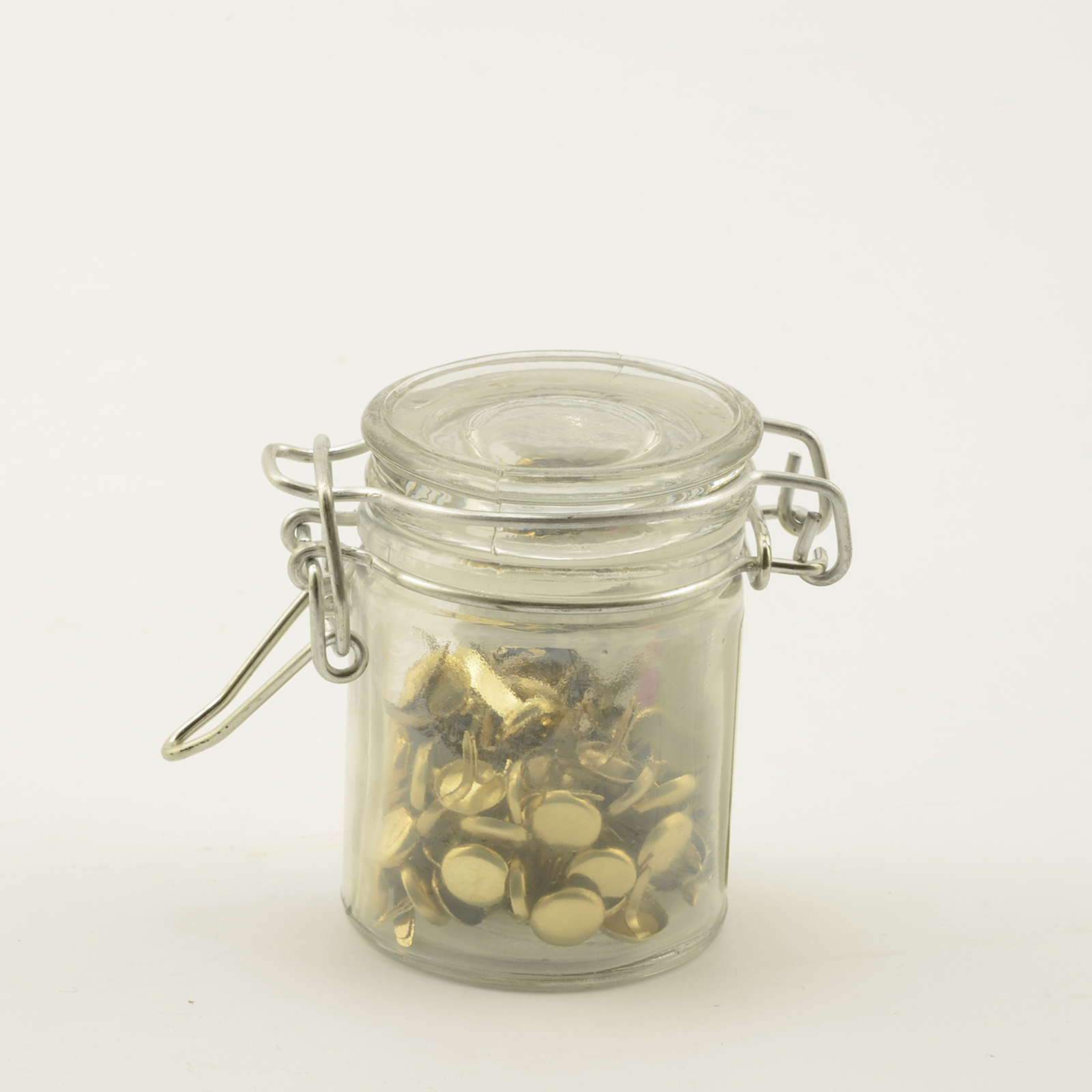 Vaessen Creative • Attaches parisiennes in tiny jar 25g Round Gold