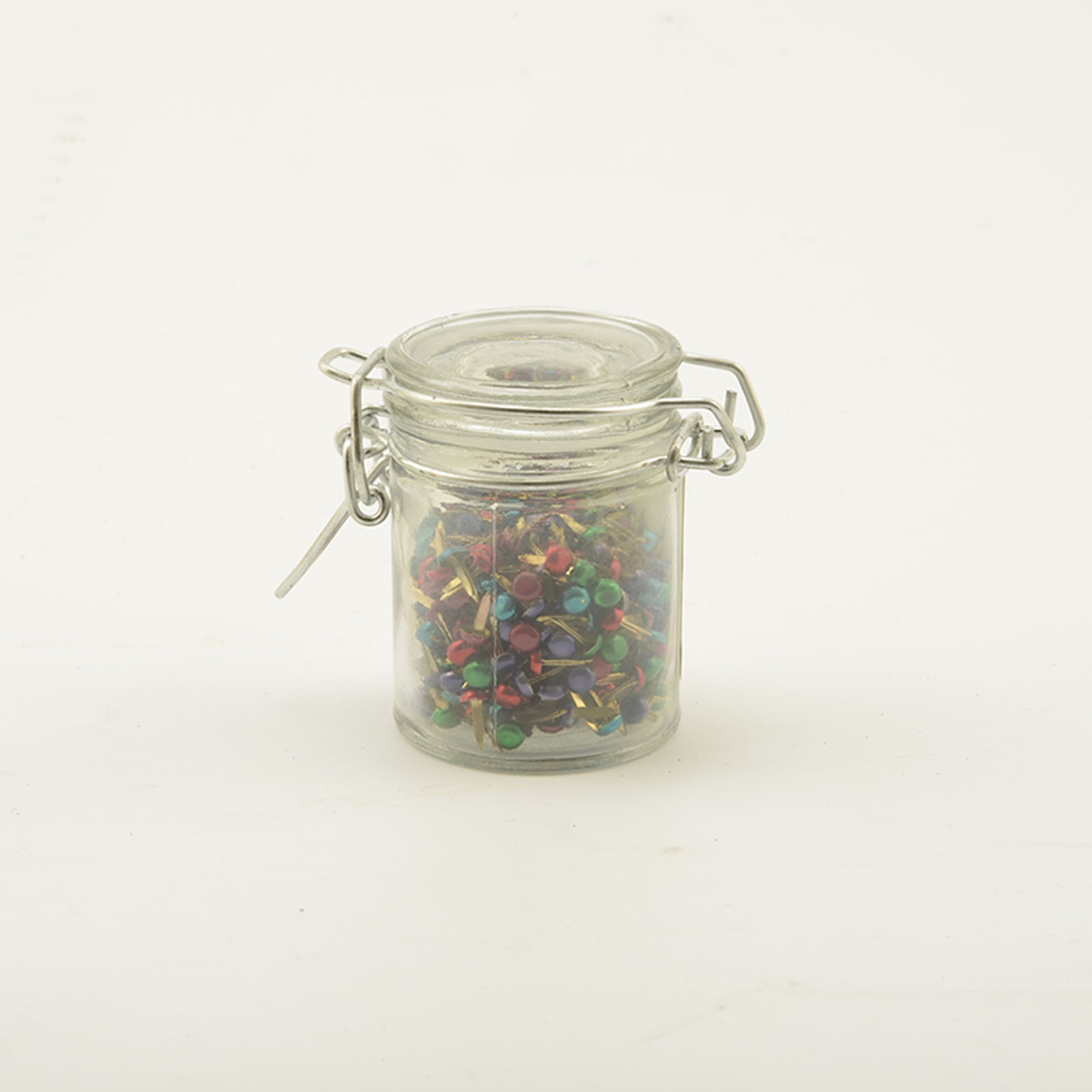 Vaessen Creative • Musterklammern in tiny jar 50g Round 5mm Metallic