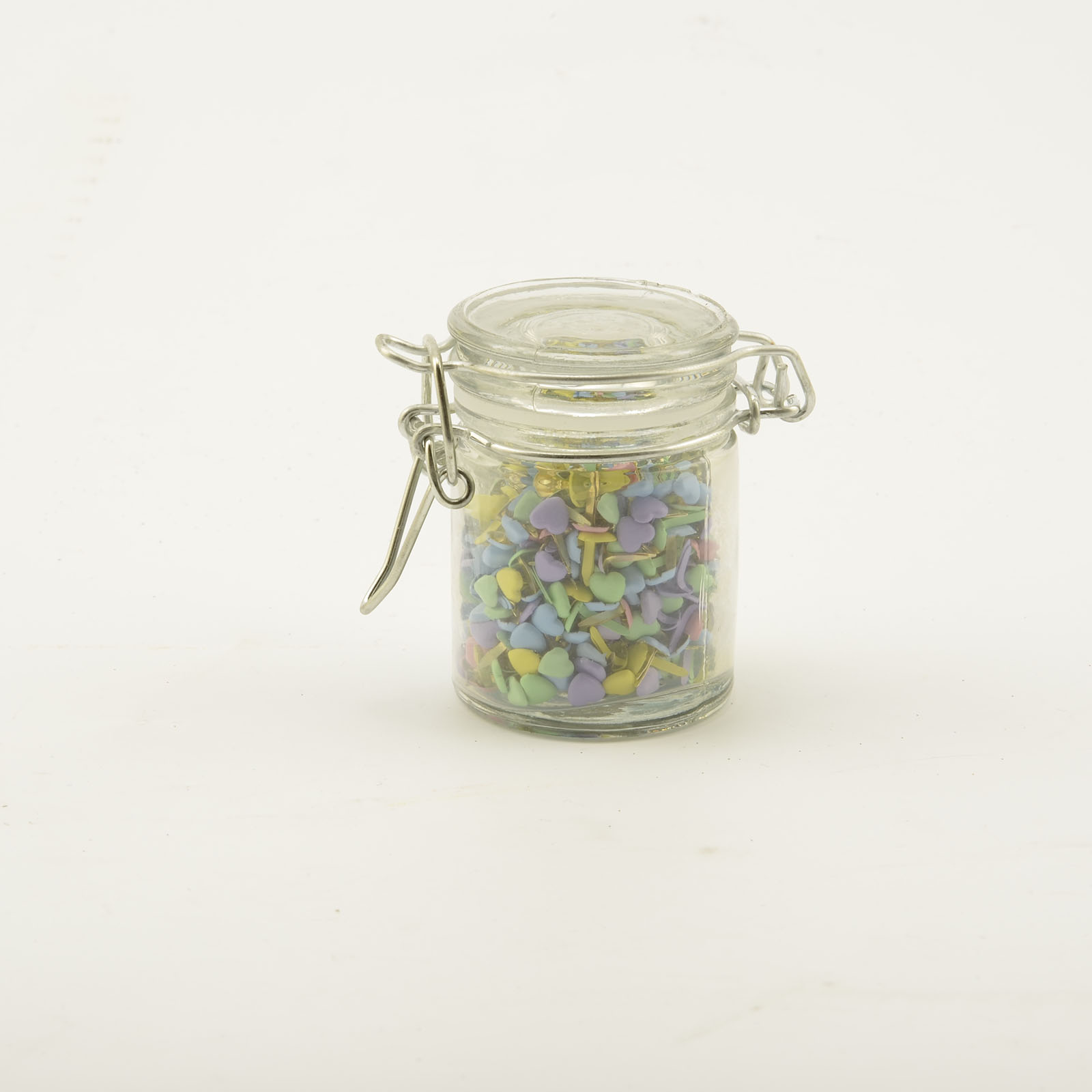 Vaessen Creative • Attaches parisiennes in tiny jar 50g Heart Pastel