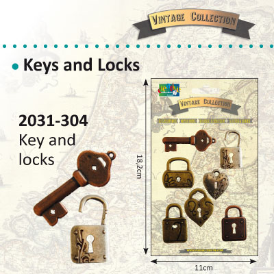 Vaessen Creative • Vintage Keys & Locks 7pcs