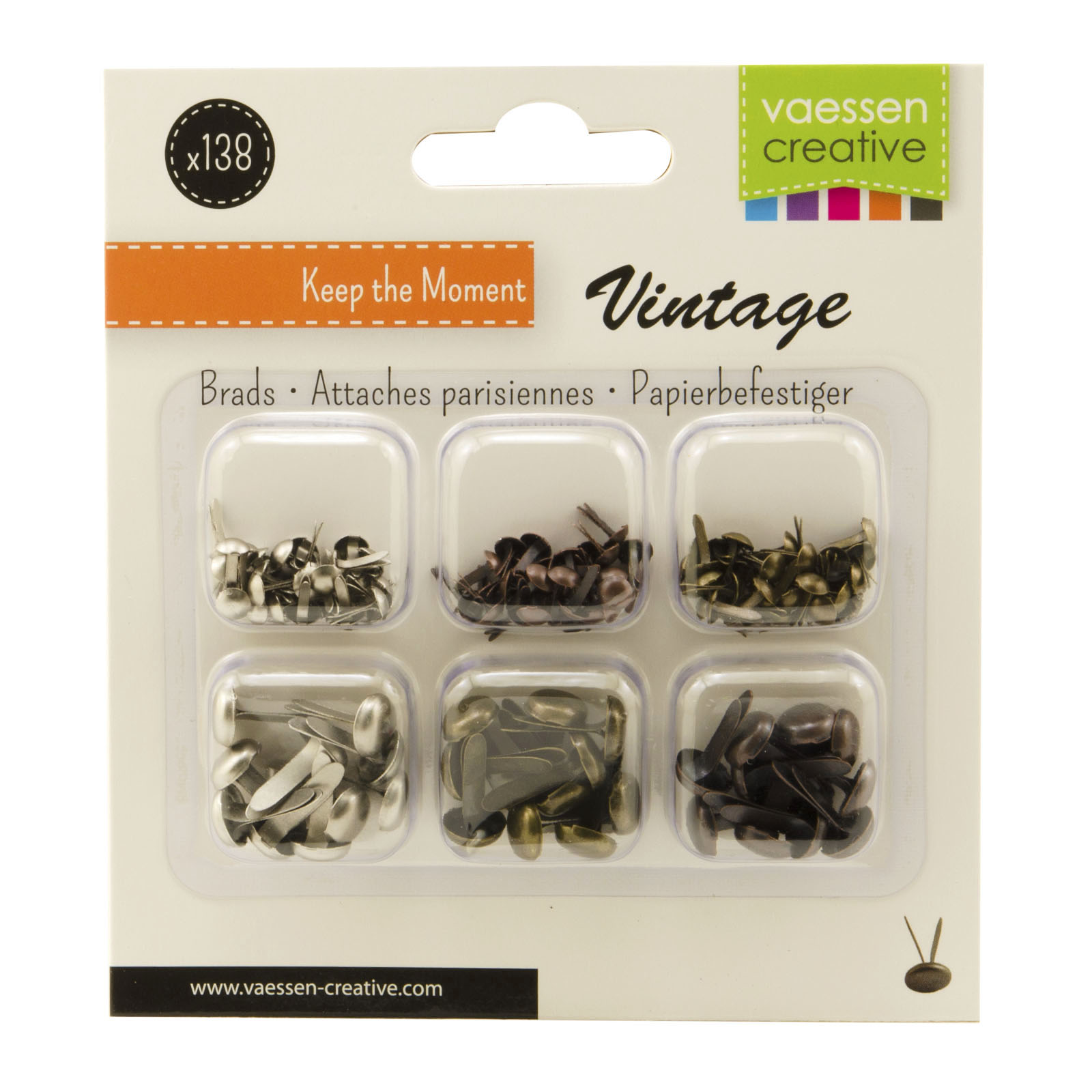 Vaessen Creative • Attaches Parisiennes Vintage Assorti 138pcs