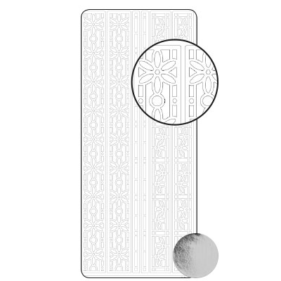 Vaessen Creative • Sticker 10pcs Borders Silver