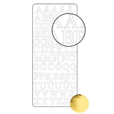 Vaessen Creative • Sticker 10x23cm 10pcs Gold Alphabet