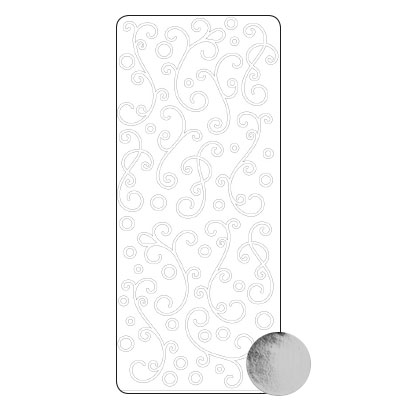 Vaessen Creative • Sticker 10x23cm 10pcs Zilver Ornamenten