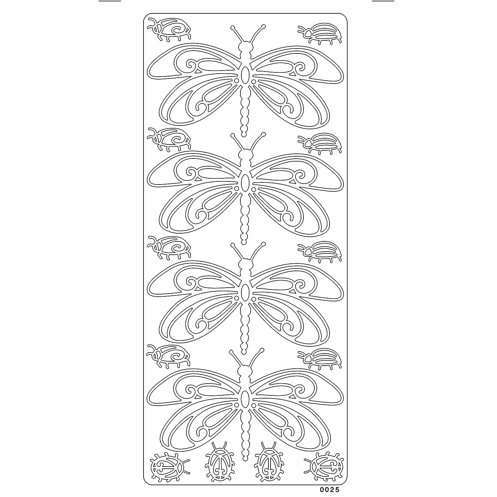 Vaessen Creative • Sticker 10x23cm 10pcs Silver Butterflies