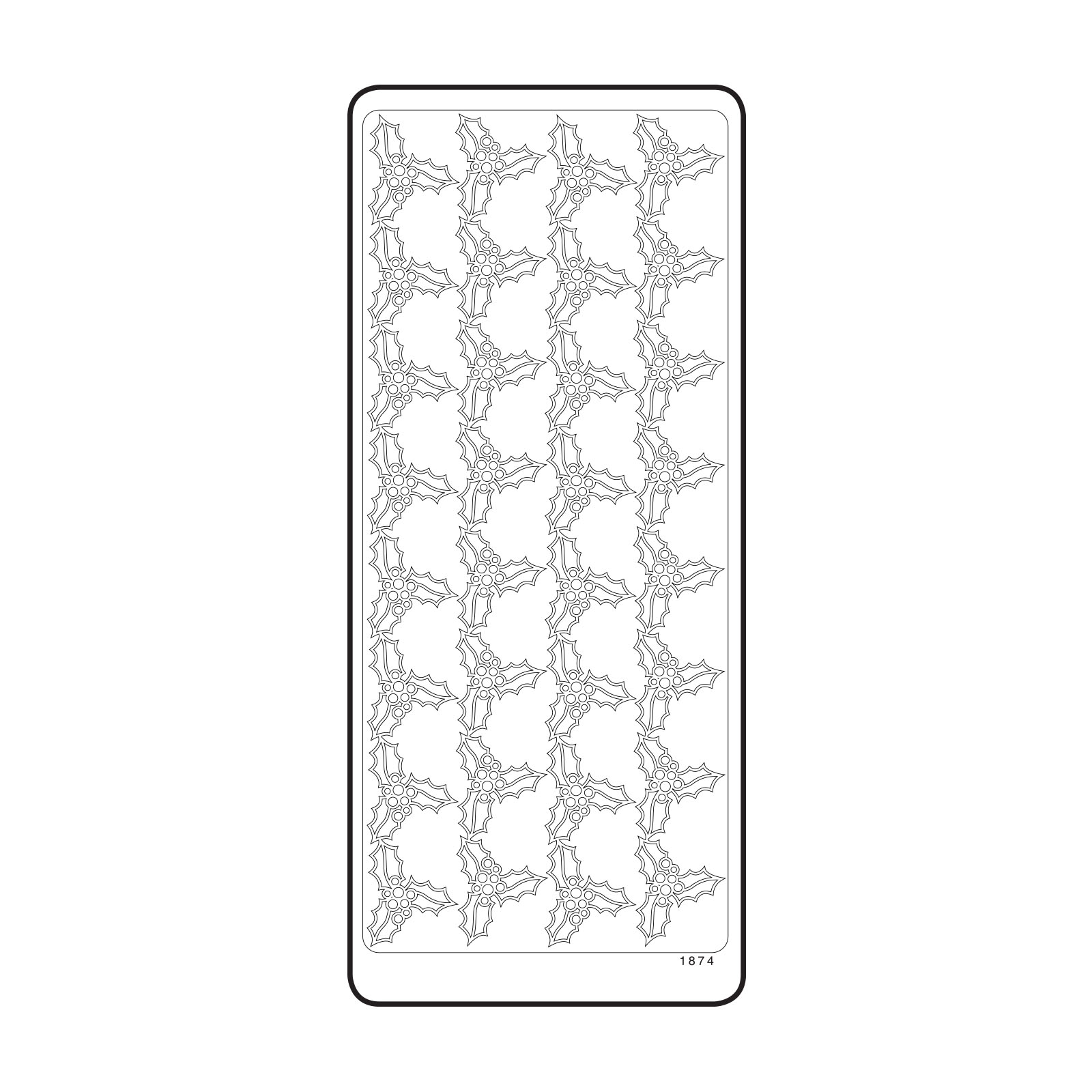 Vaessen Creative • Sticker 10x23cm 10pcs Gold Holly