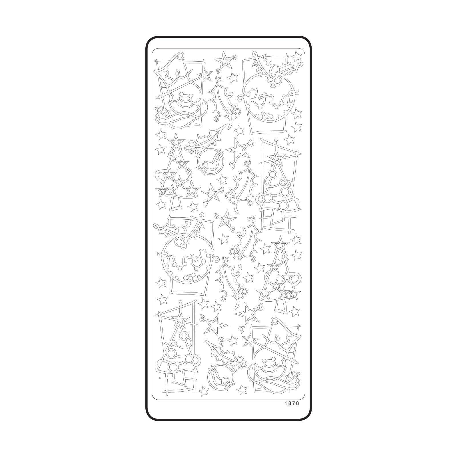Vaessen Creative • Sticker 10x23cm 10pcs Gold Christmas Diverse