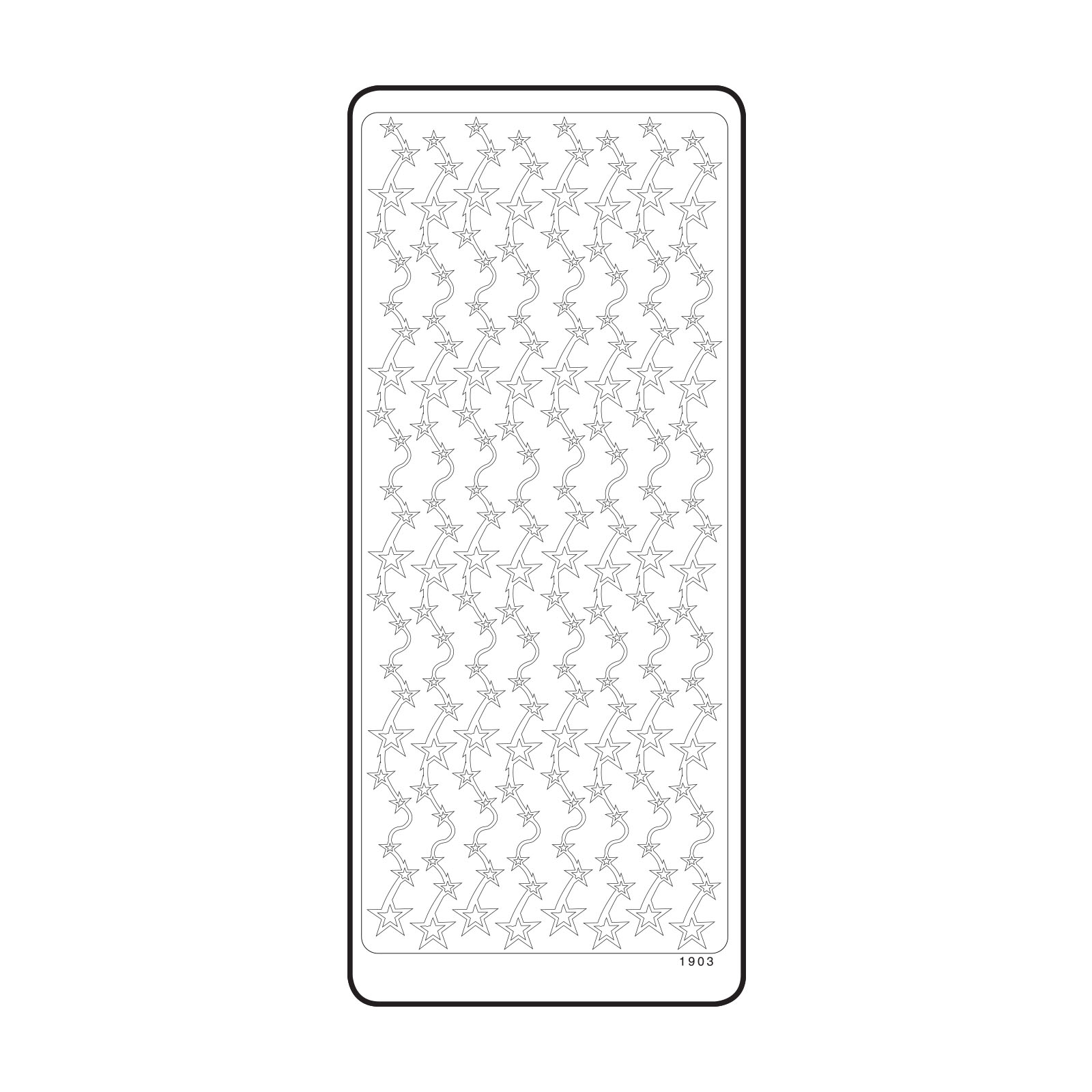 Vaessen Creative • Sticker 10x23cm 10pcs Goud Randjes