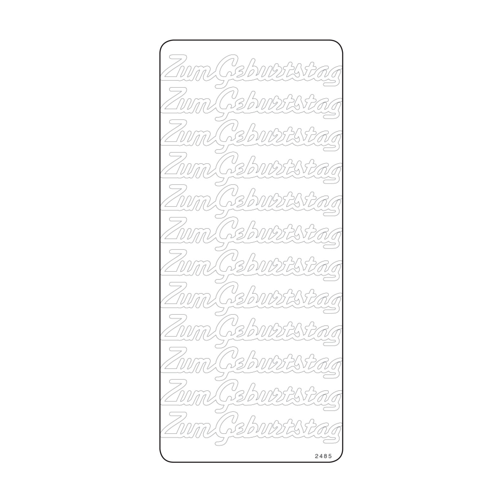 Vaessen Creative • Sticker 10x23cm 10pcs goud "Zum Geburtstag"