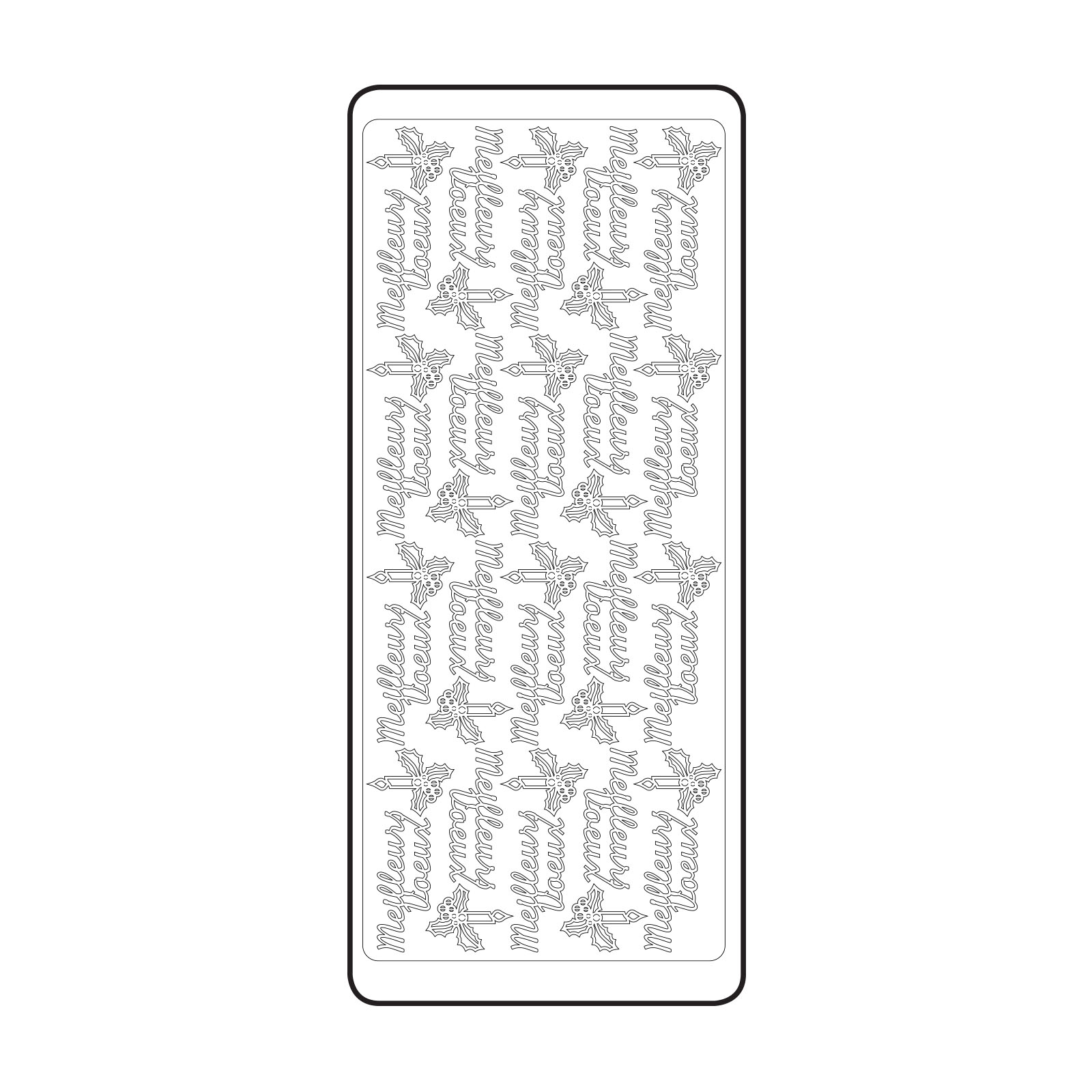 Vaessen Creative • Sticker 10x23cm 10pcs zilver "Meilleurs Voeux"