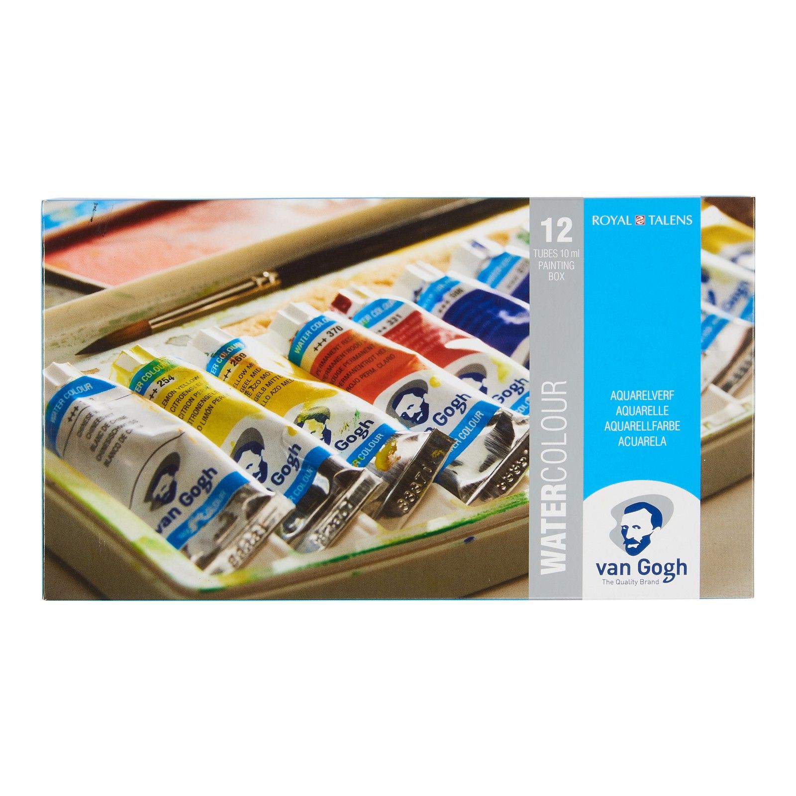Van Gogh • Set di acquerelli in custodia di plastica con 12 colori in tubetti da 10ml