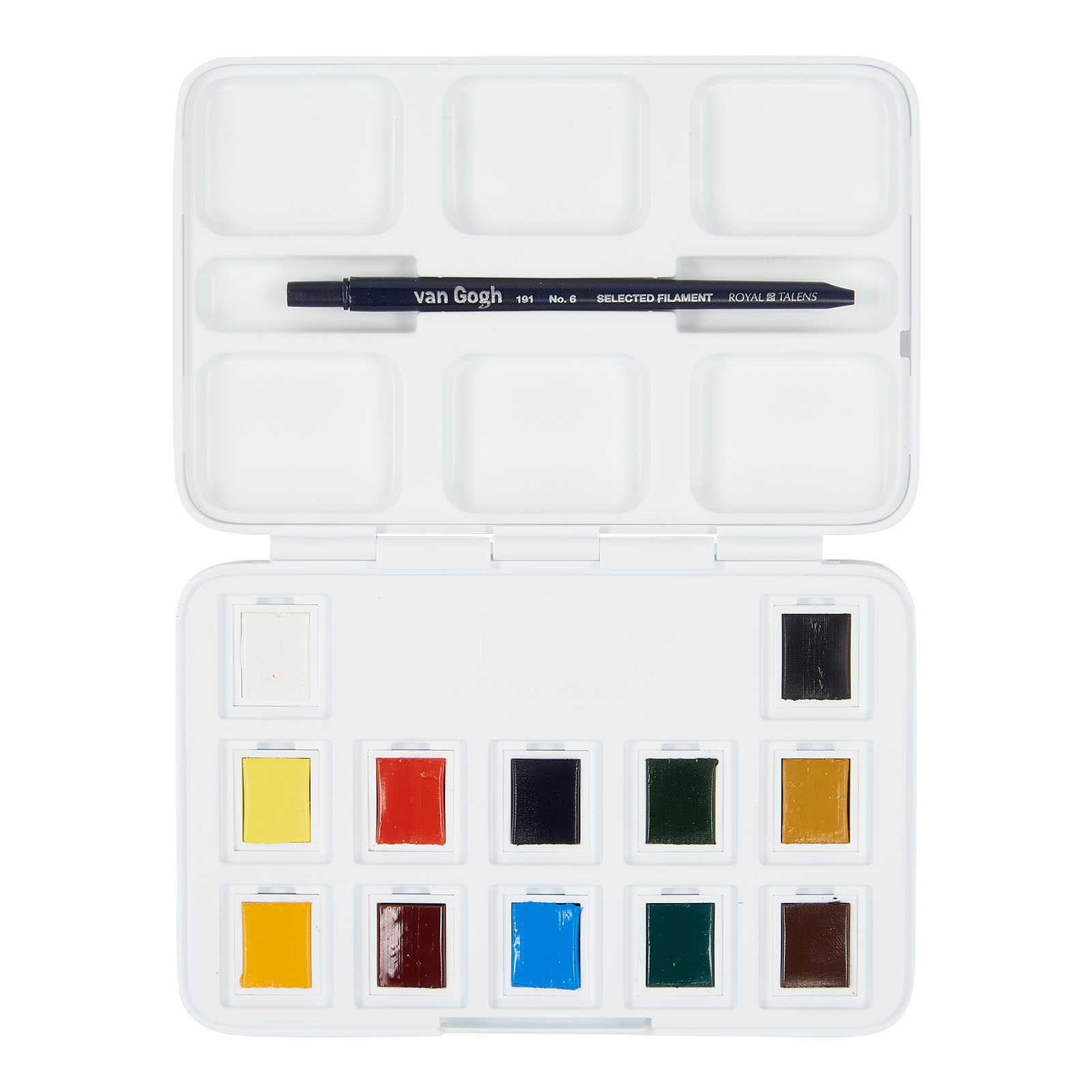 Van Gogh • The National Gallery painture d'aquarelle pocket box basic colours with 12 colours in half pans