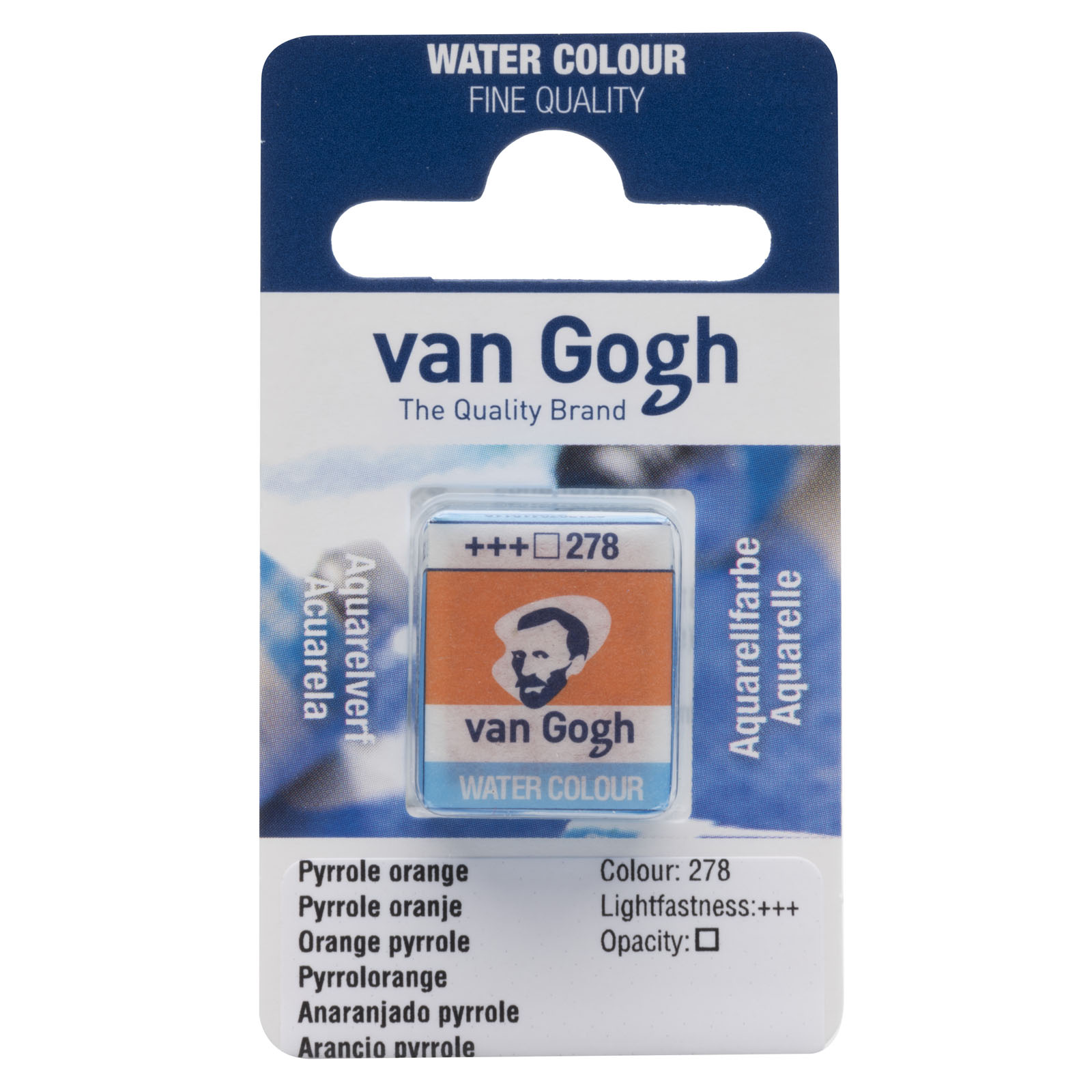 Van Gogh • Watercolour pan Pyrrole Orange 278