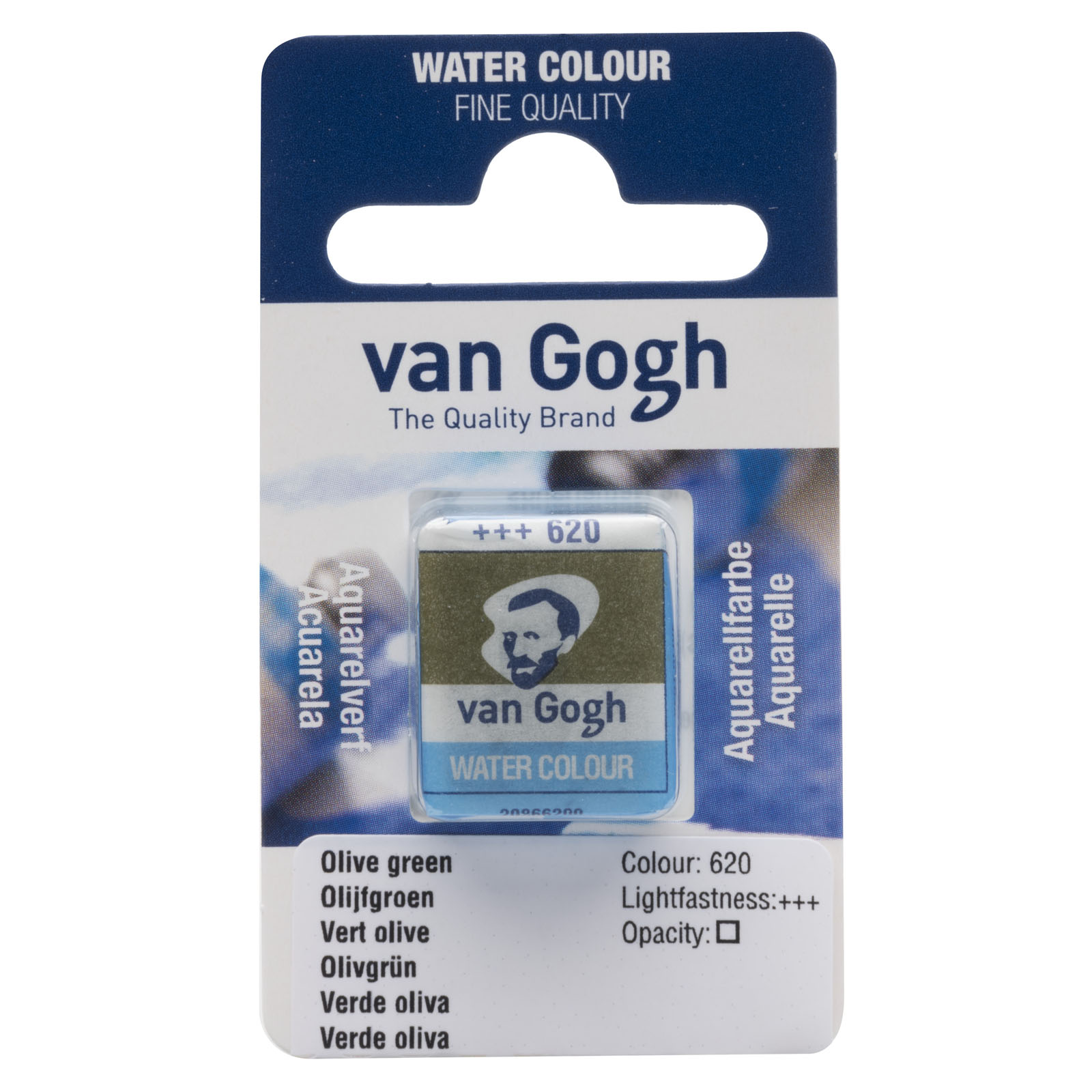 Van Gogh • Pintura de acuarela pan Olijfgroen