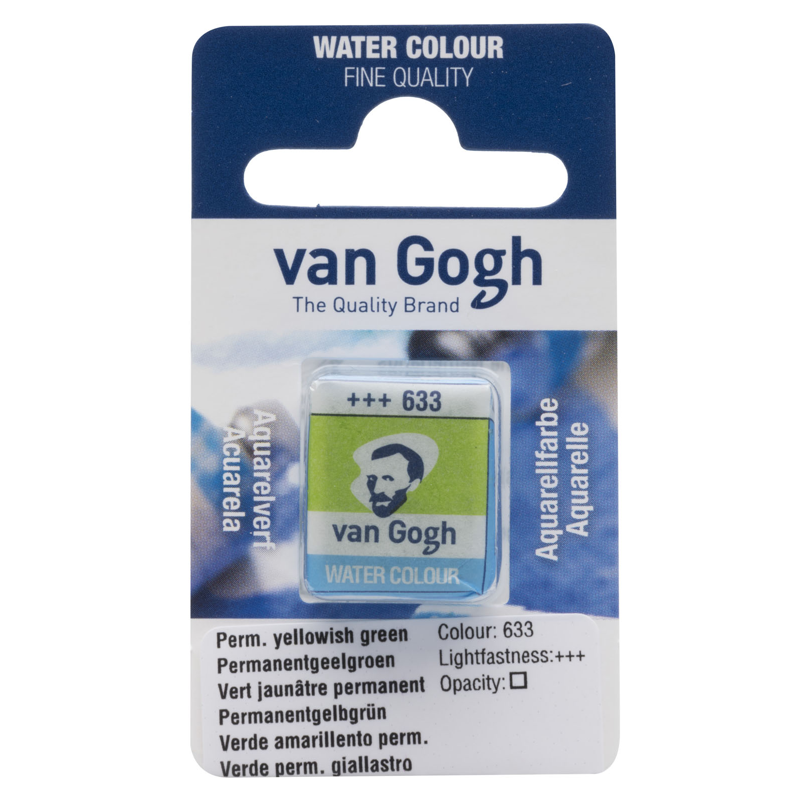 Van Gogh • Watercolour pan Permanent Yellowish Green 633