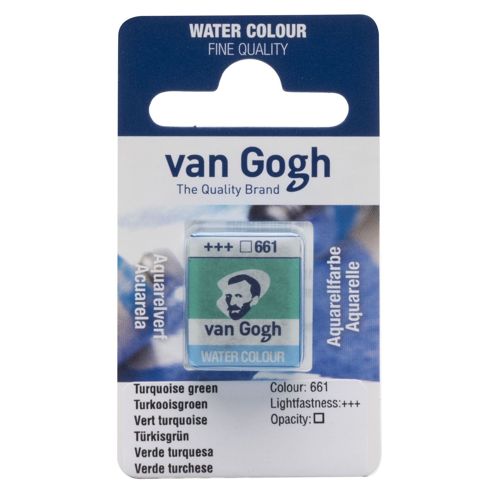Van Gogh • Pintura de acuarela pan Turkooisgroen